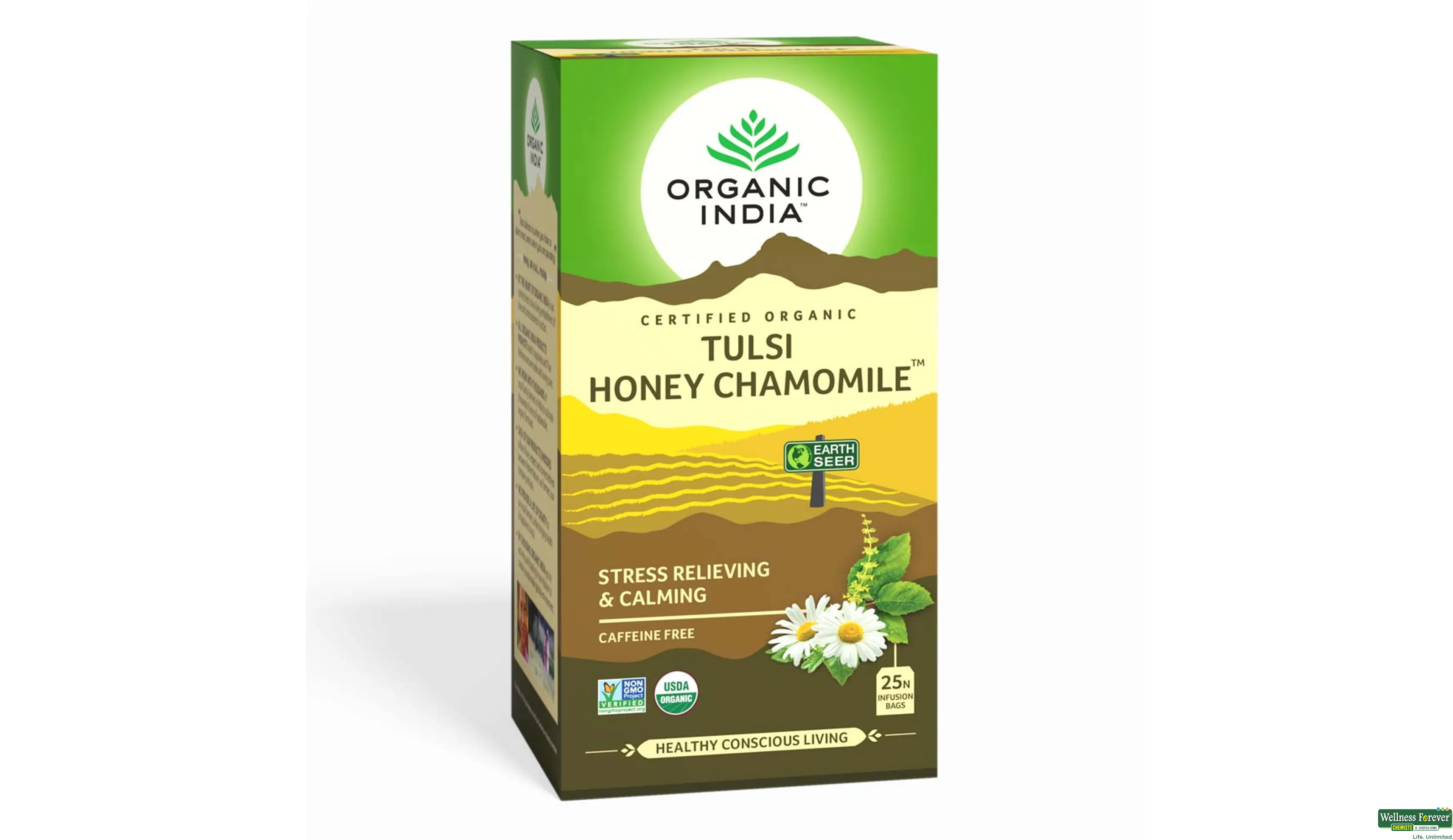 ORGANIC GR/TEA HONEY CHAMOMILE 25BAG- 3, 25BAGS, null