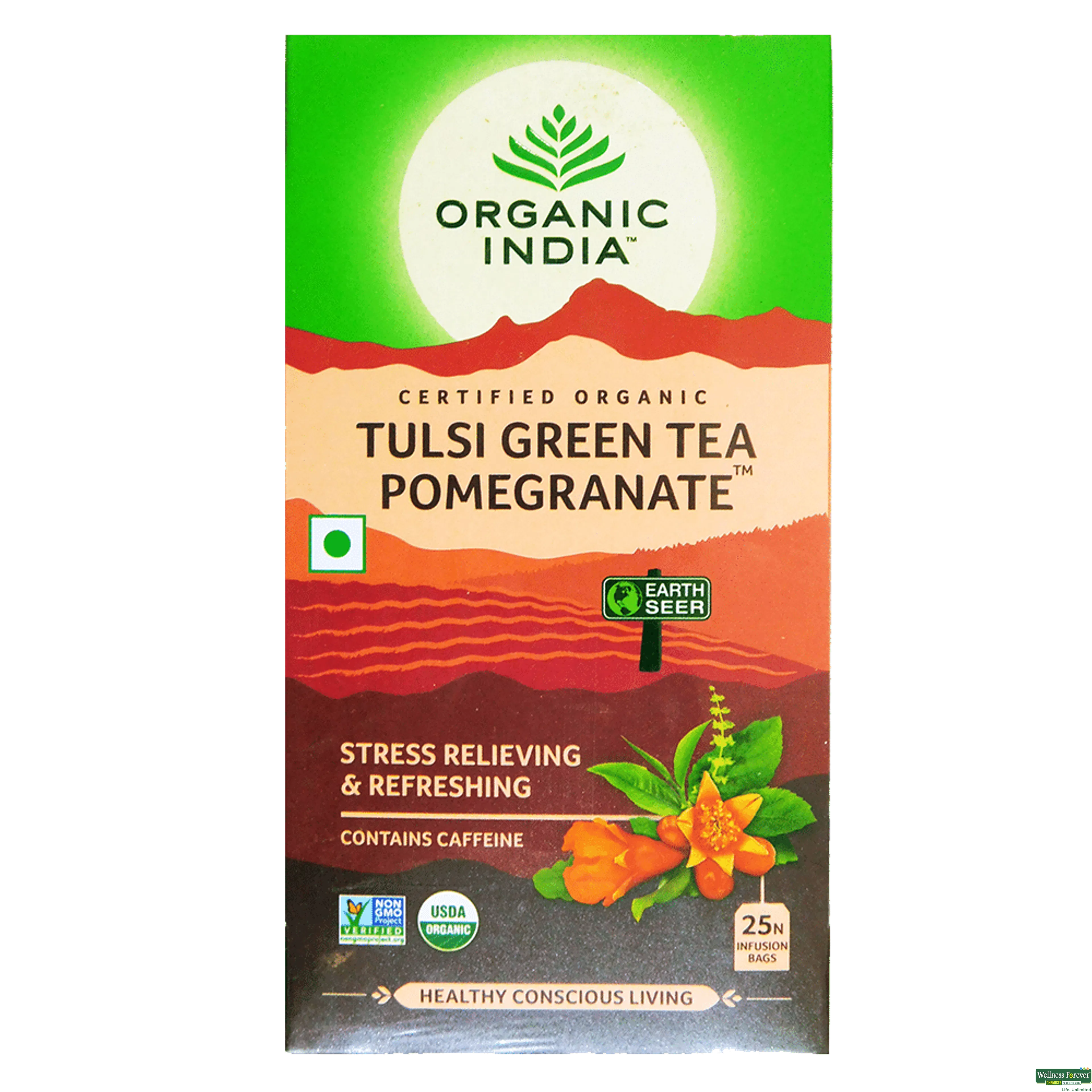 ORGANIC GR/TEA POMEGRANATE 25BAGS-image