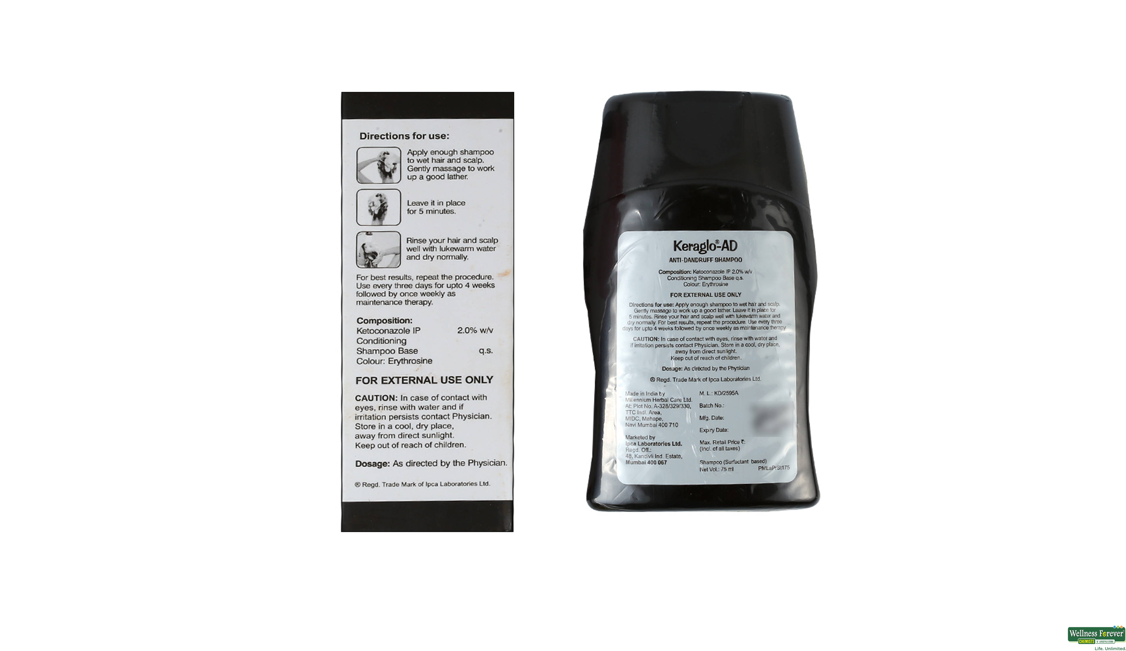 KERAGLO-AD SHMP 75ML- 2, 75ML, 