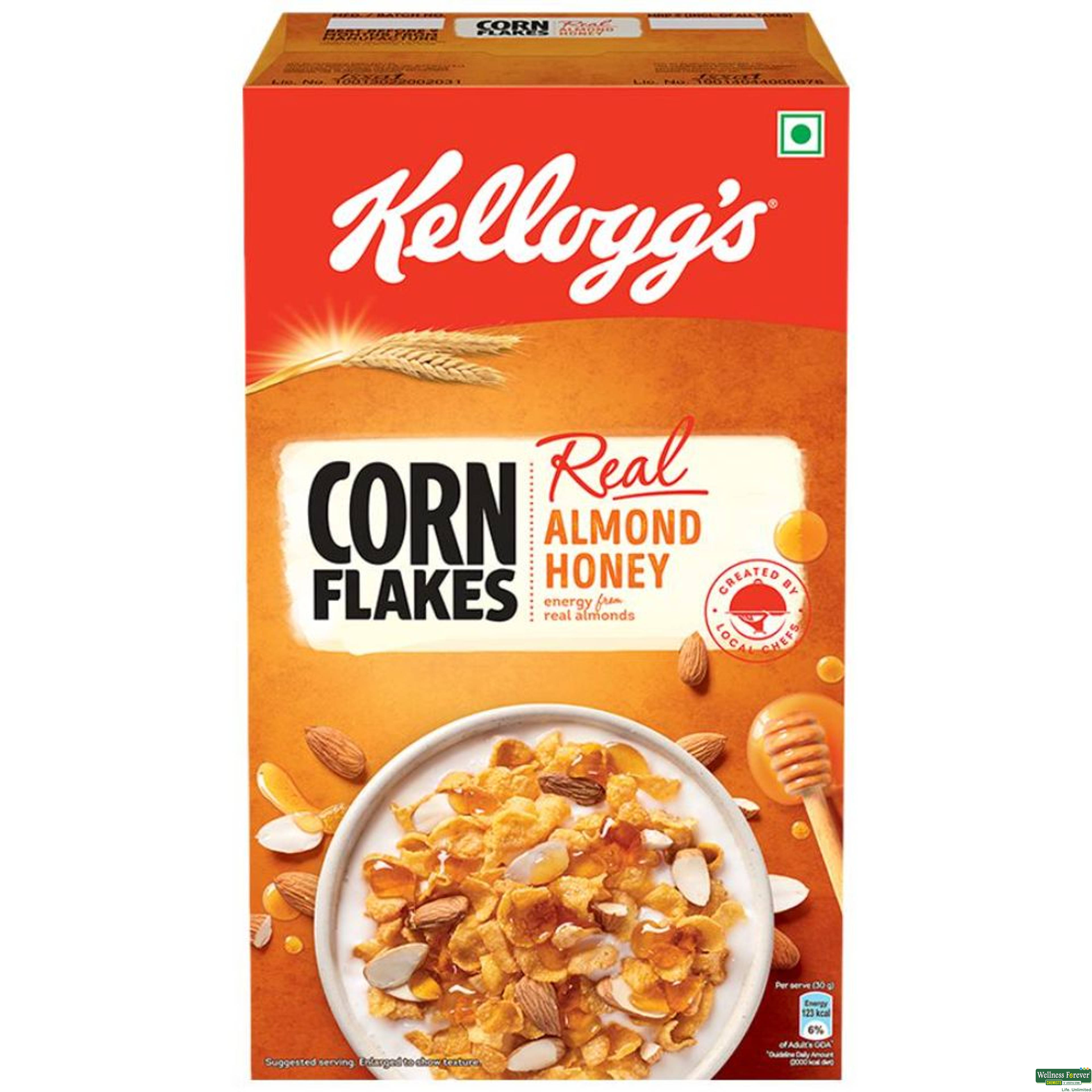 Kellogg's Corn Flakes Real Almond And Honey, 650 g-image