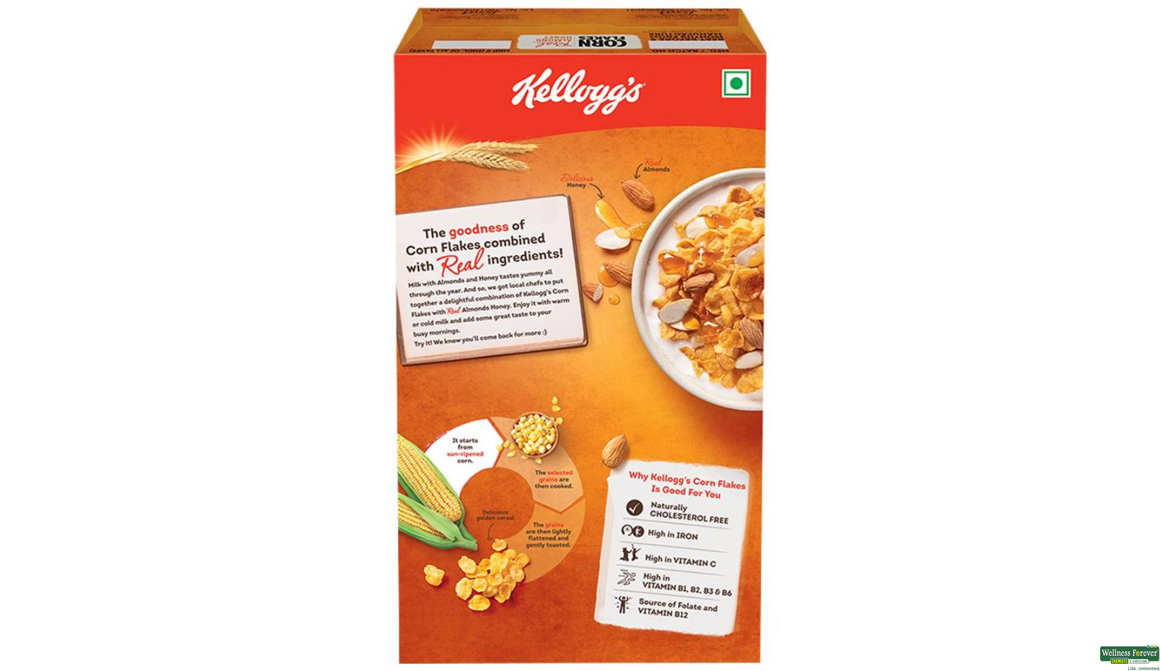 KELL CORNFLAKES ALMOND HONEY 650GM- 2, 650GM, 