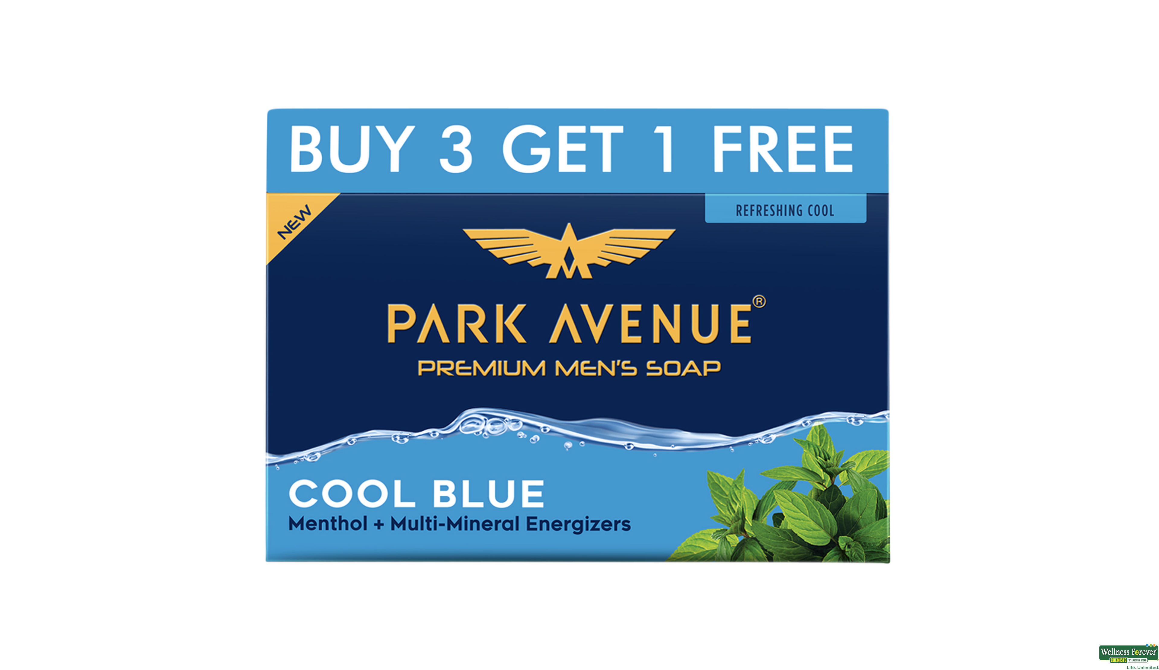 PARK SOAP COOL BLUE 4X125GM- 1, 1PC, 