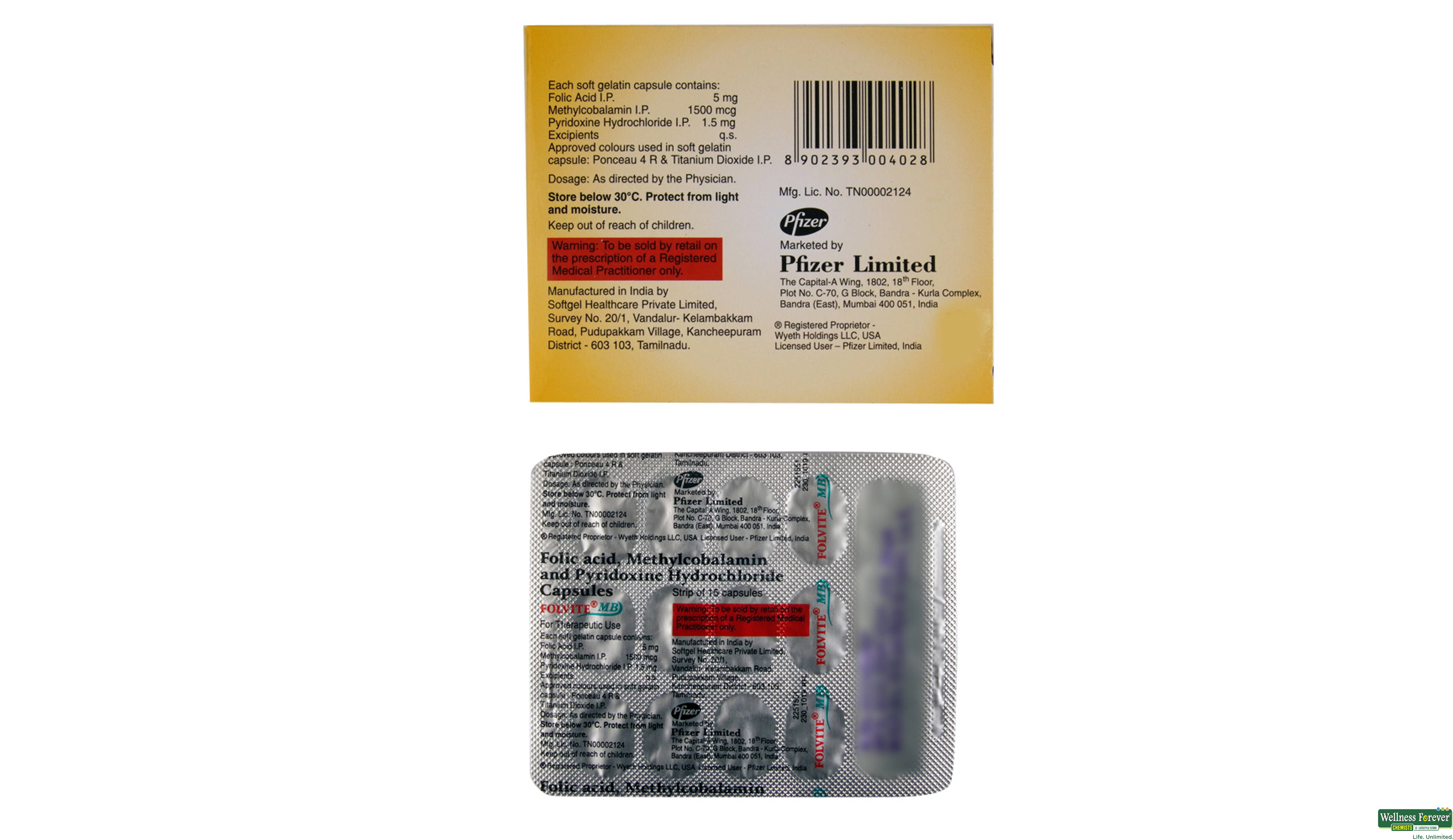 FOLVITE-MB 15CAP- 2, 15CAP, 