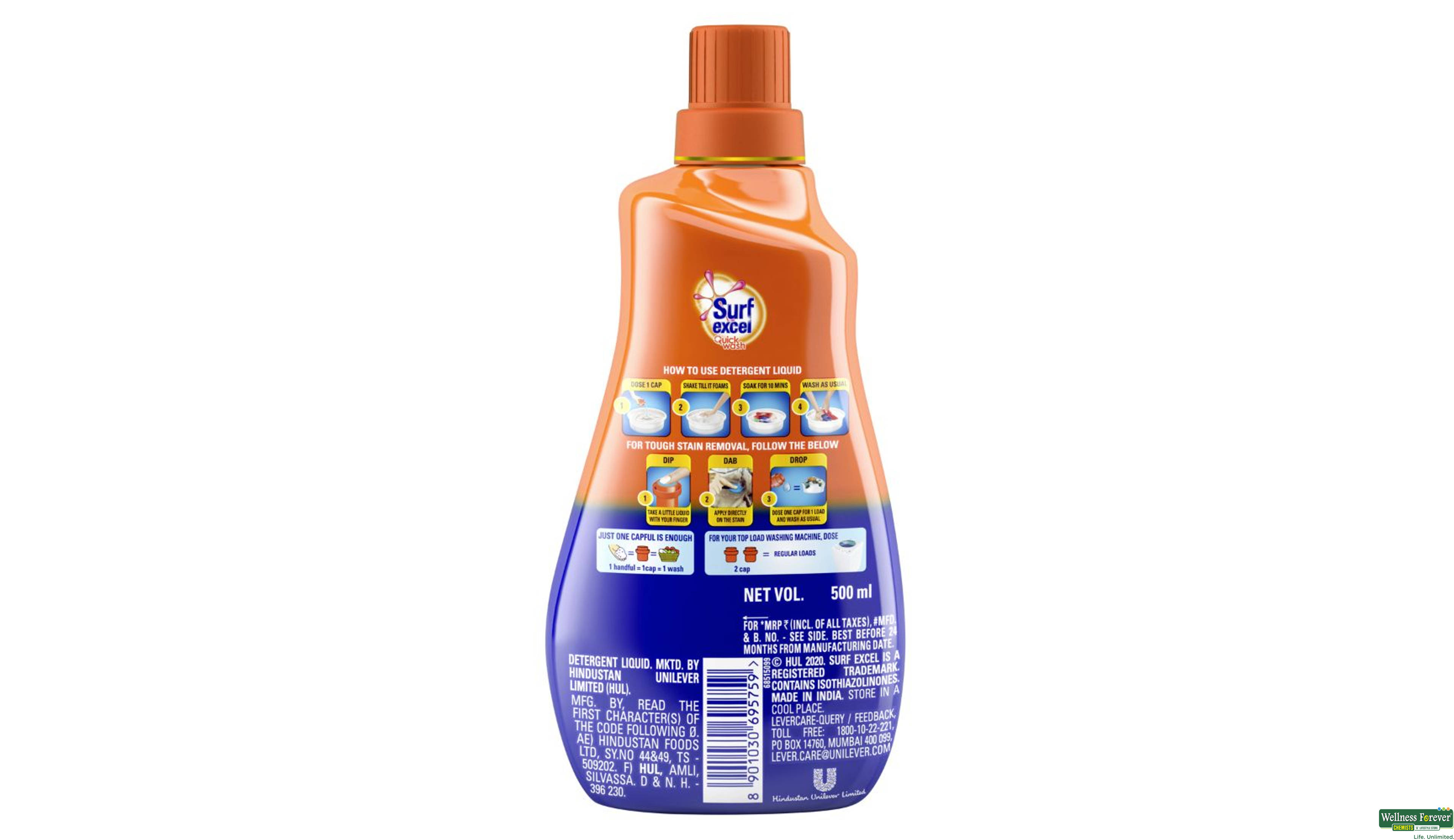 SURF LIQ DETERGENT 500ML- 2, 500ML, 