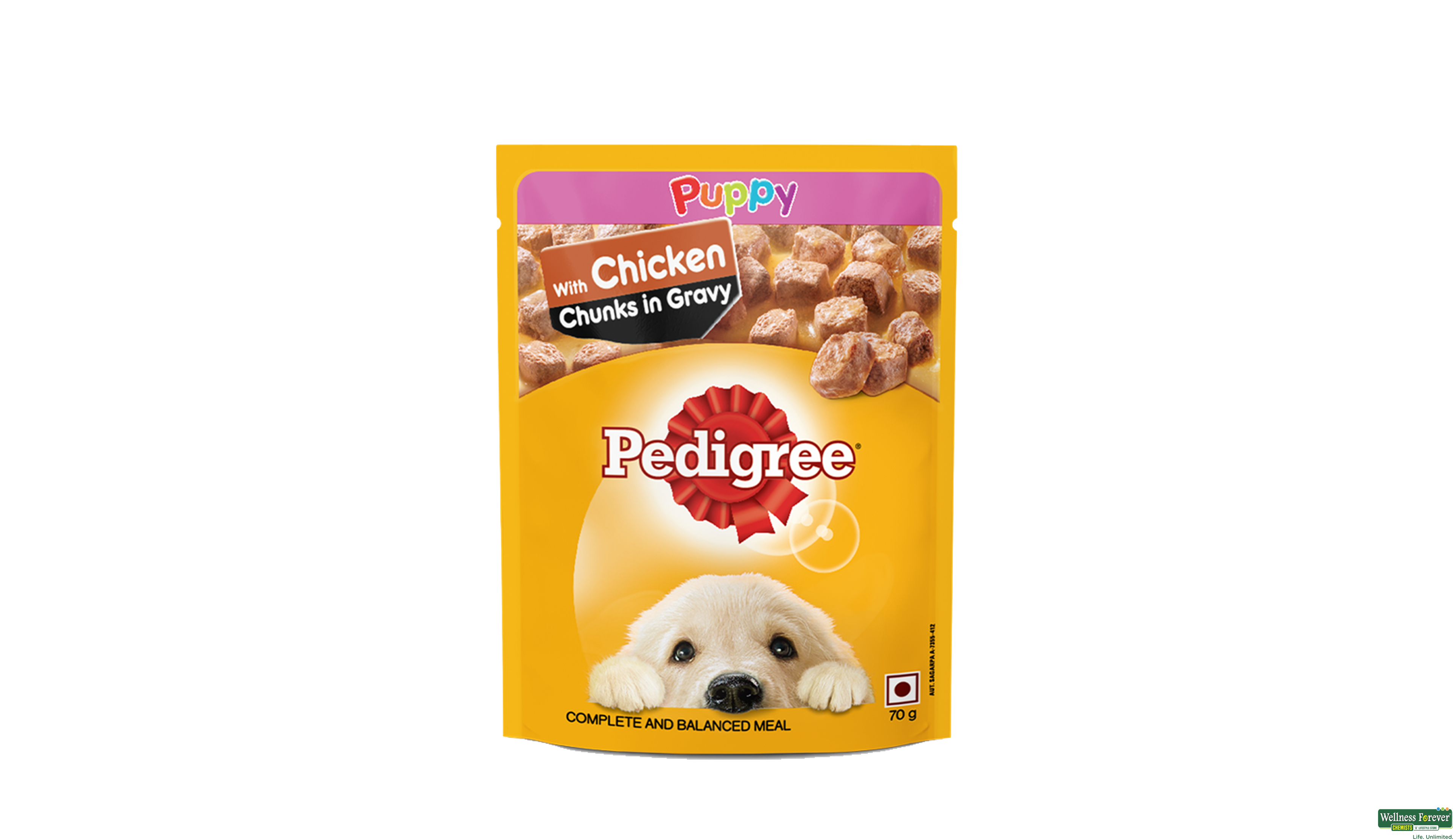 PEDIGREE DOG FOOD WET PUPPY CHI/CHUNK 70GM- 1, 70GM, 