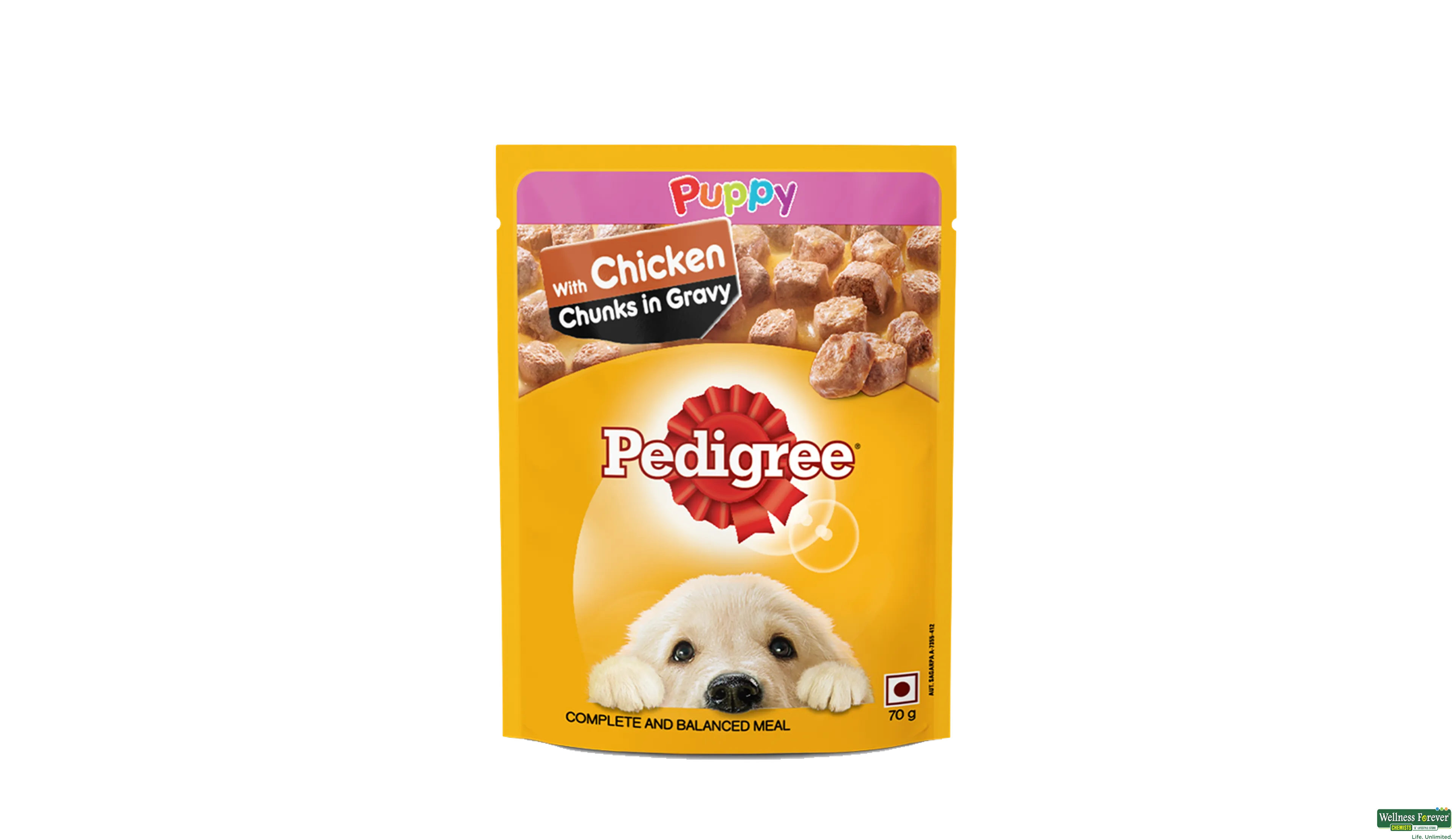 PEDIGREE DOG FOOD PUPPY CHI/CHUNK 70GM- 1, 70GM, 