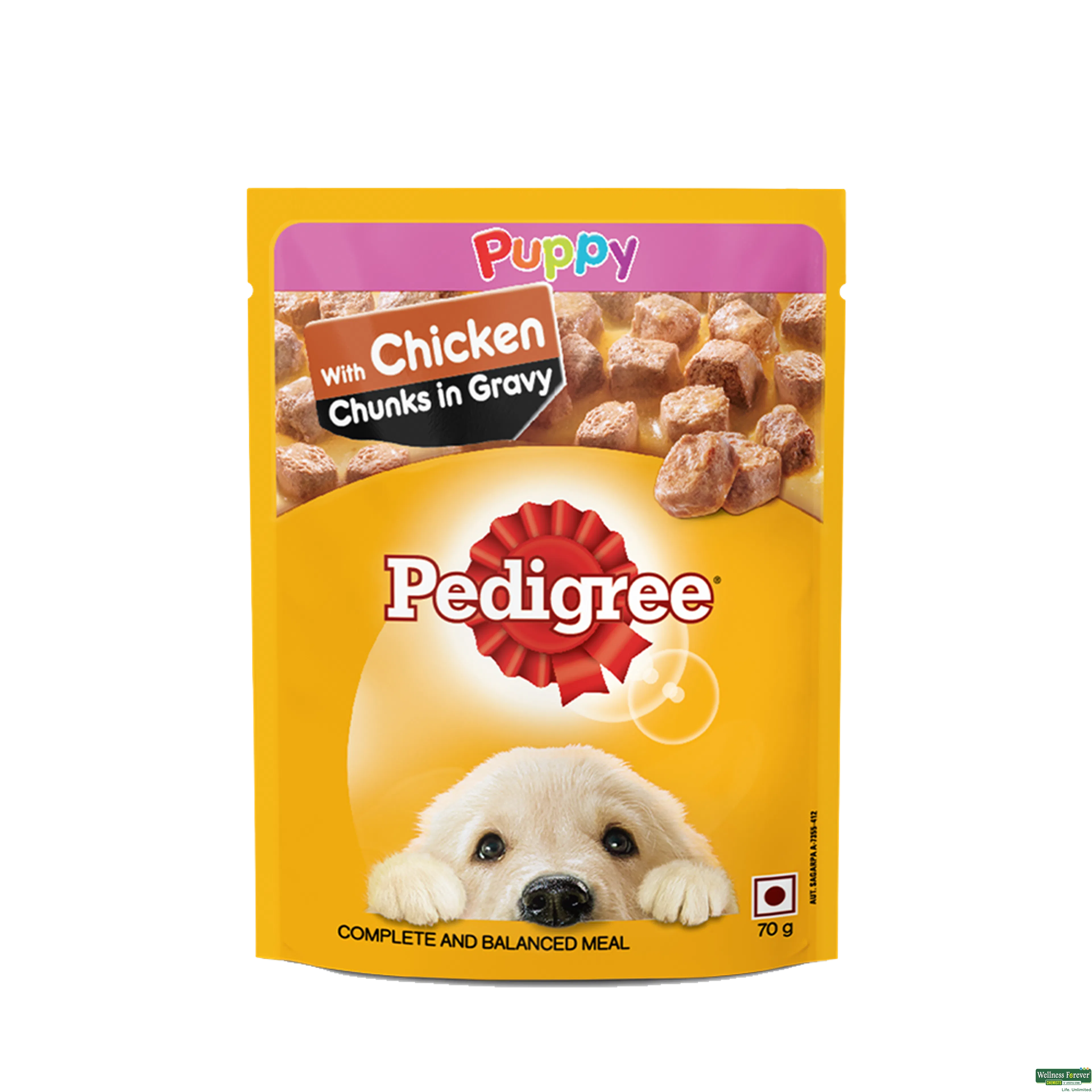 PEDIGREE DOG FOOD PUPPY CHI/CHUNK 70GM-image