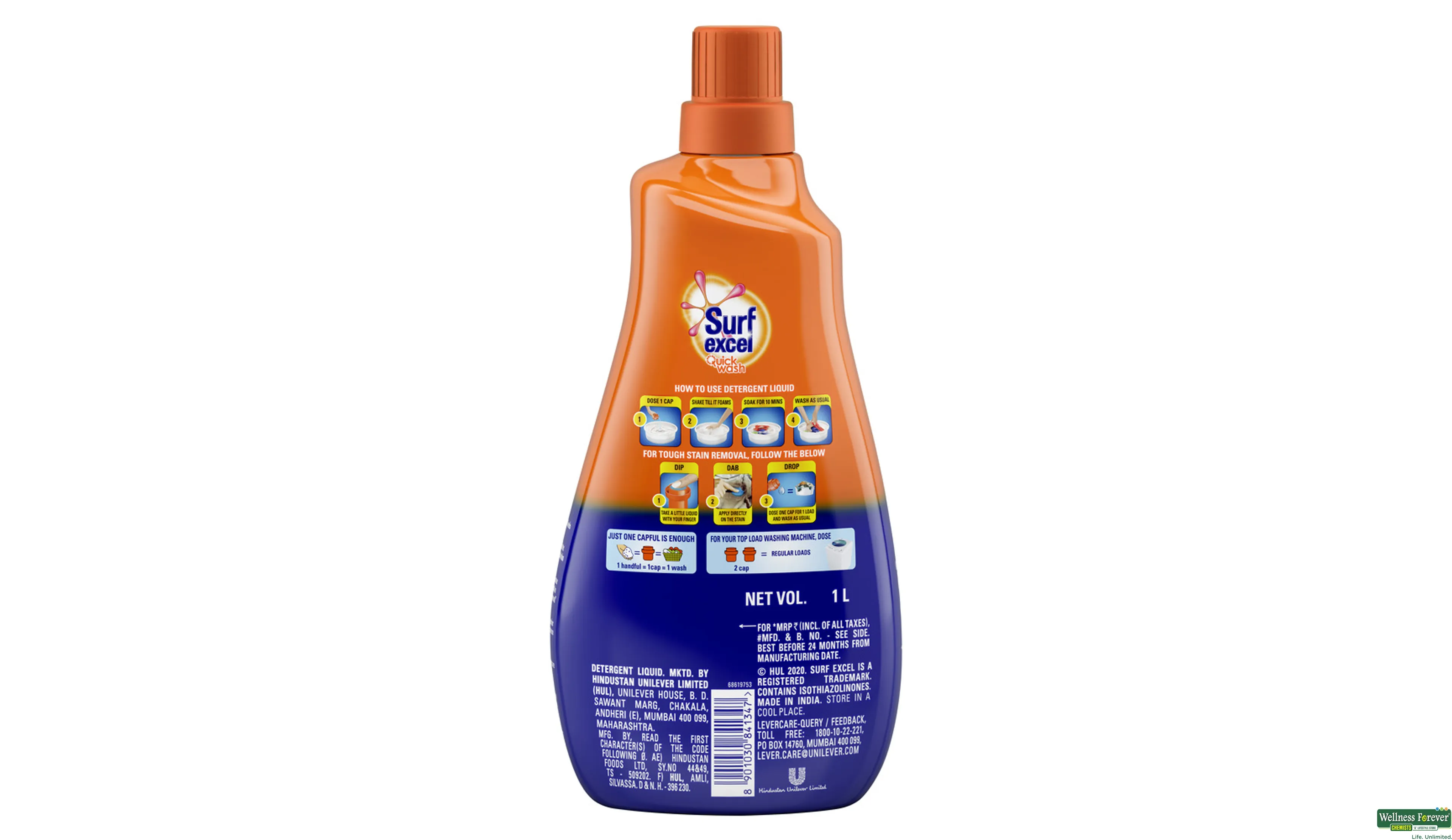 SURF LIQ DETERGENT 1LTR- 2, 1LTR, null