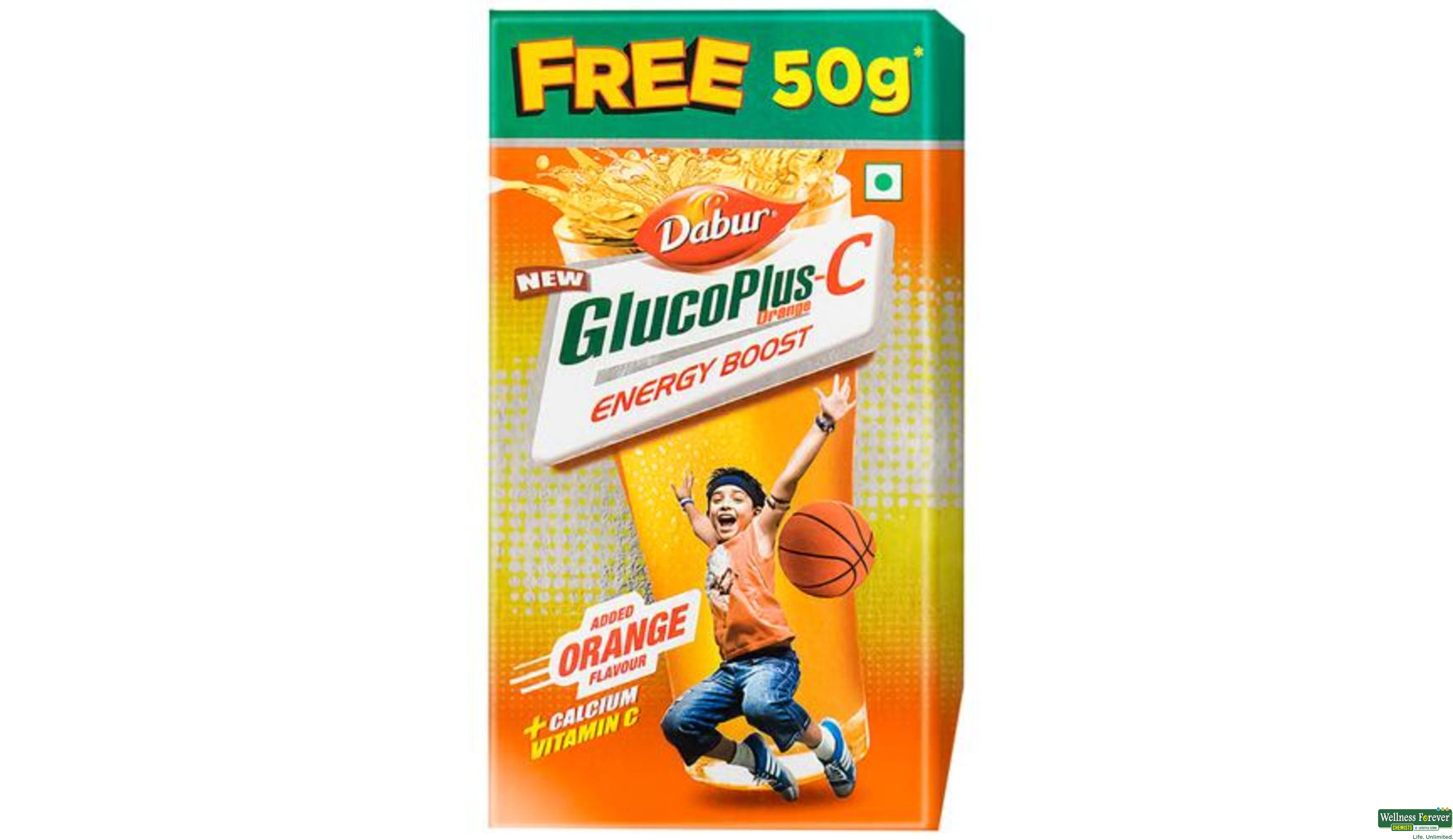 DABUR GLUCOPLUS-C PWDR ORANGE 200GM- 2, 200GM, 