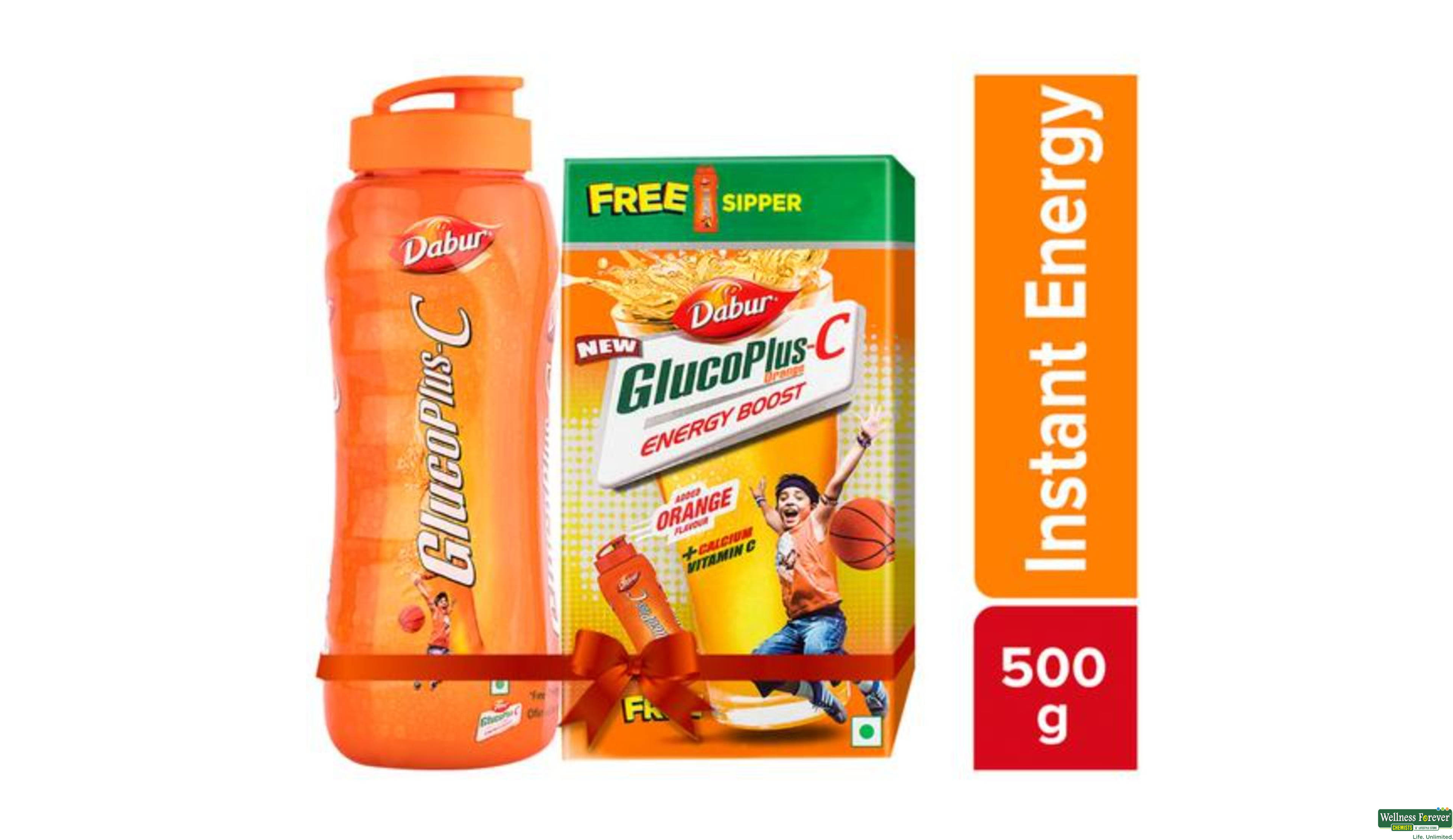 DABUR GLUCOPLUS-C PWDR ORANGE 450GM- 1, 450GM, 