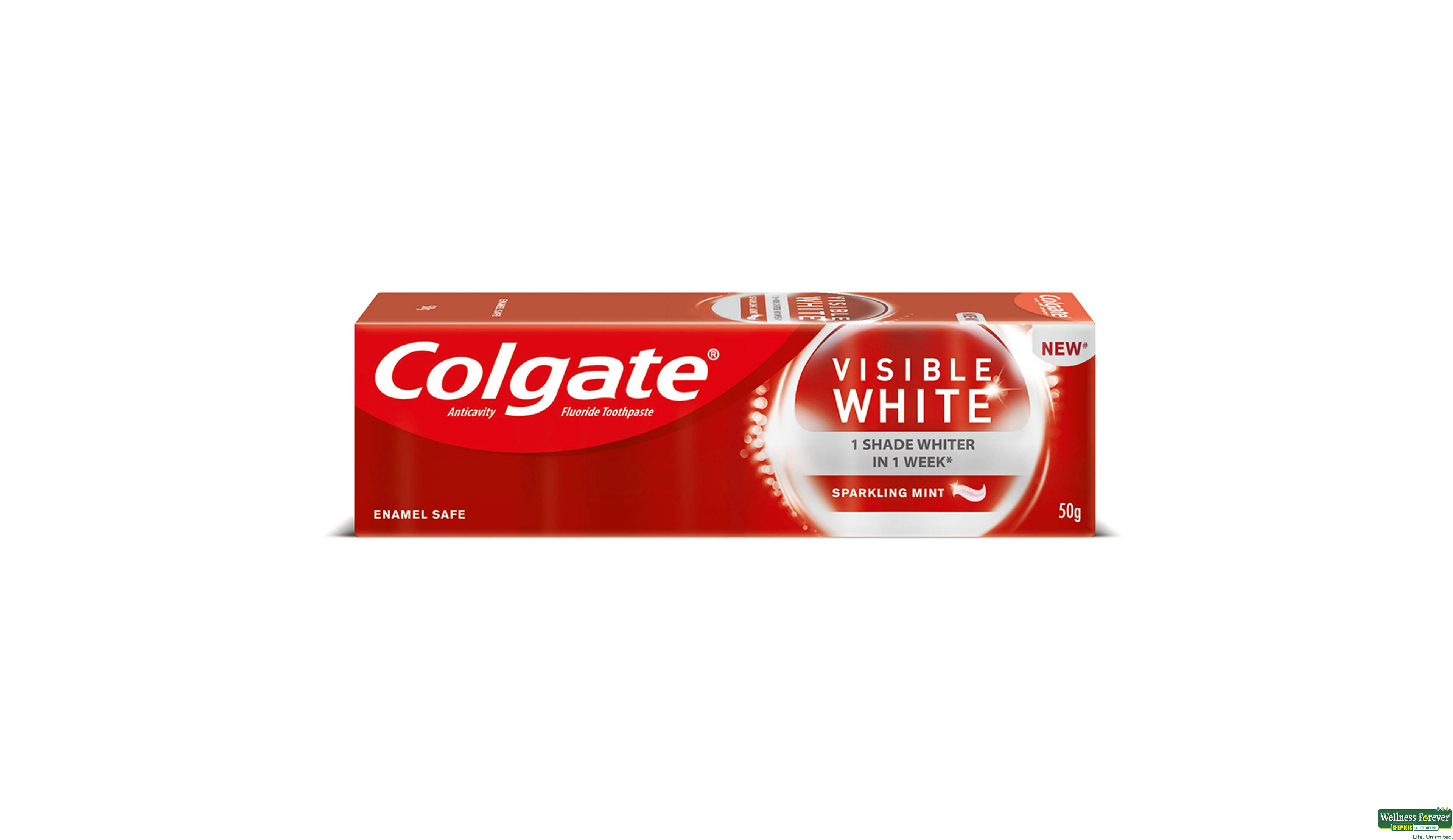 COLG T/PASTE VISIBLE WHITE 50GM- 1, 50GM, 