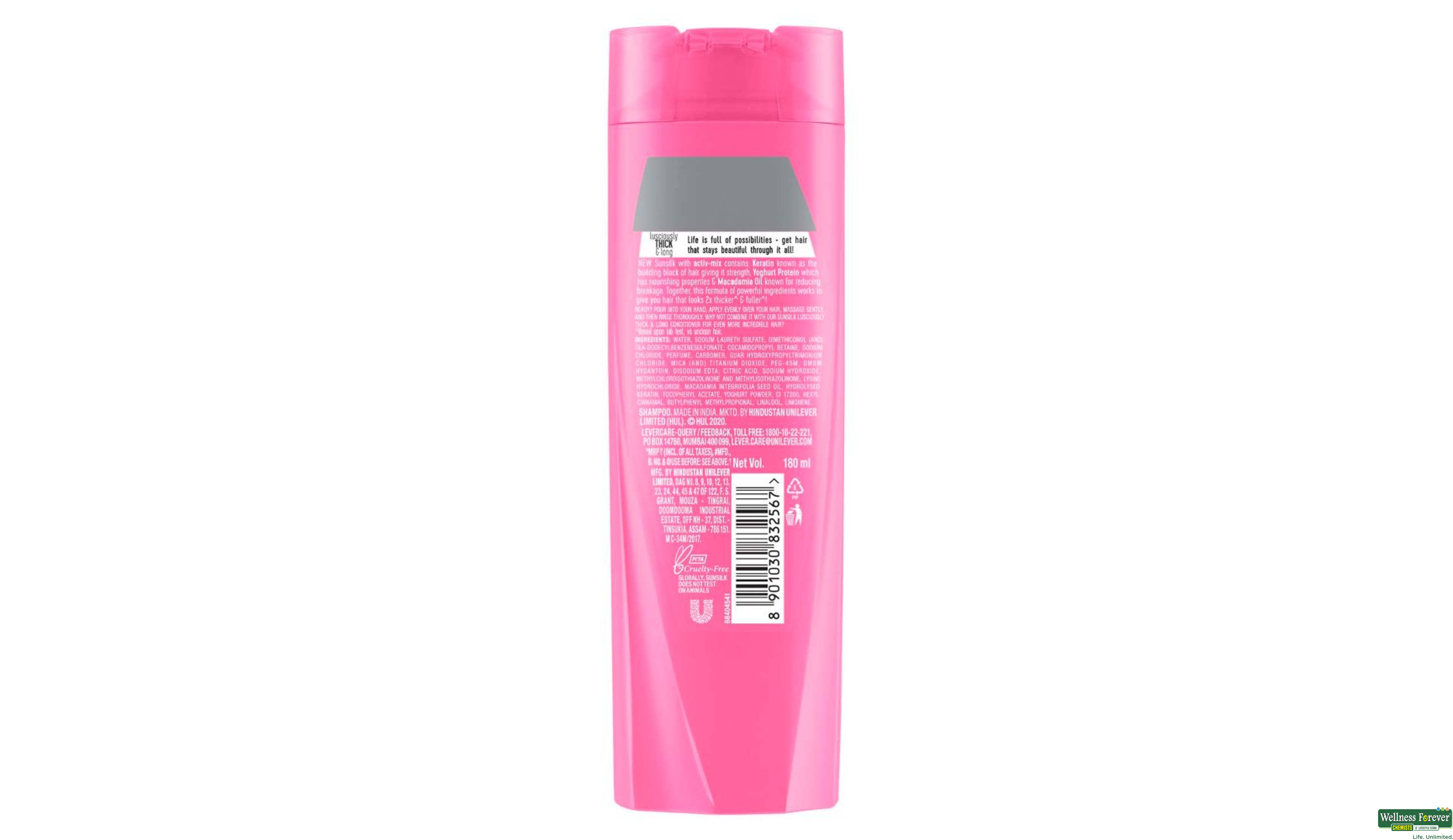 SUNSILK SHMP LUSCIOUSLY THICK LONG 180ML- 3, 180ML, null
