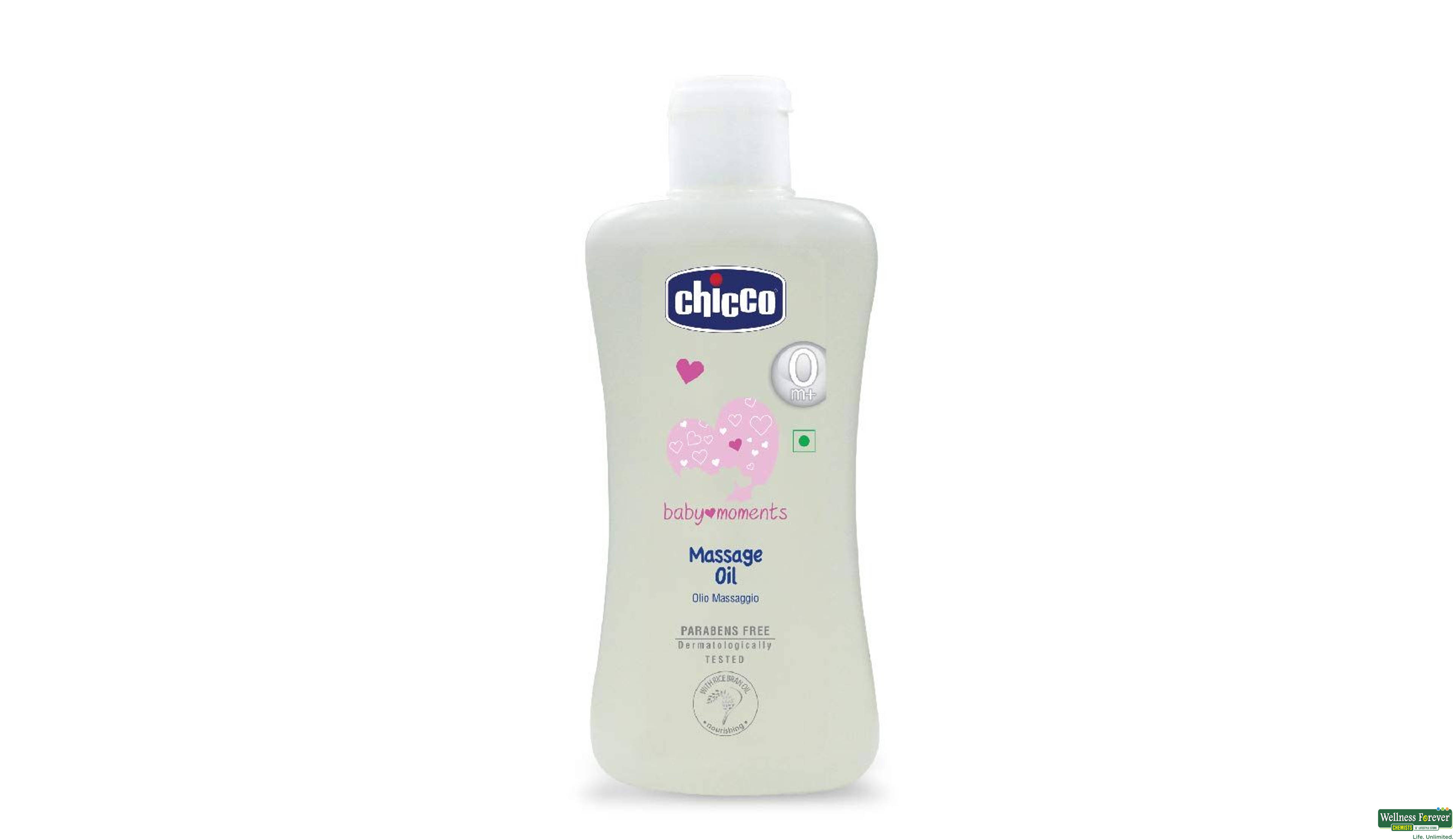 CHICCO BABY MASS/OIL 200ML- 1, 200ML, null