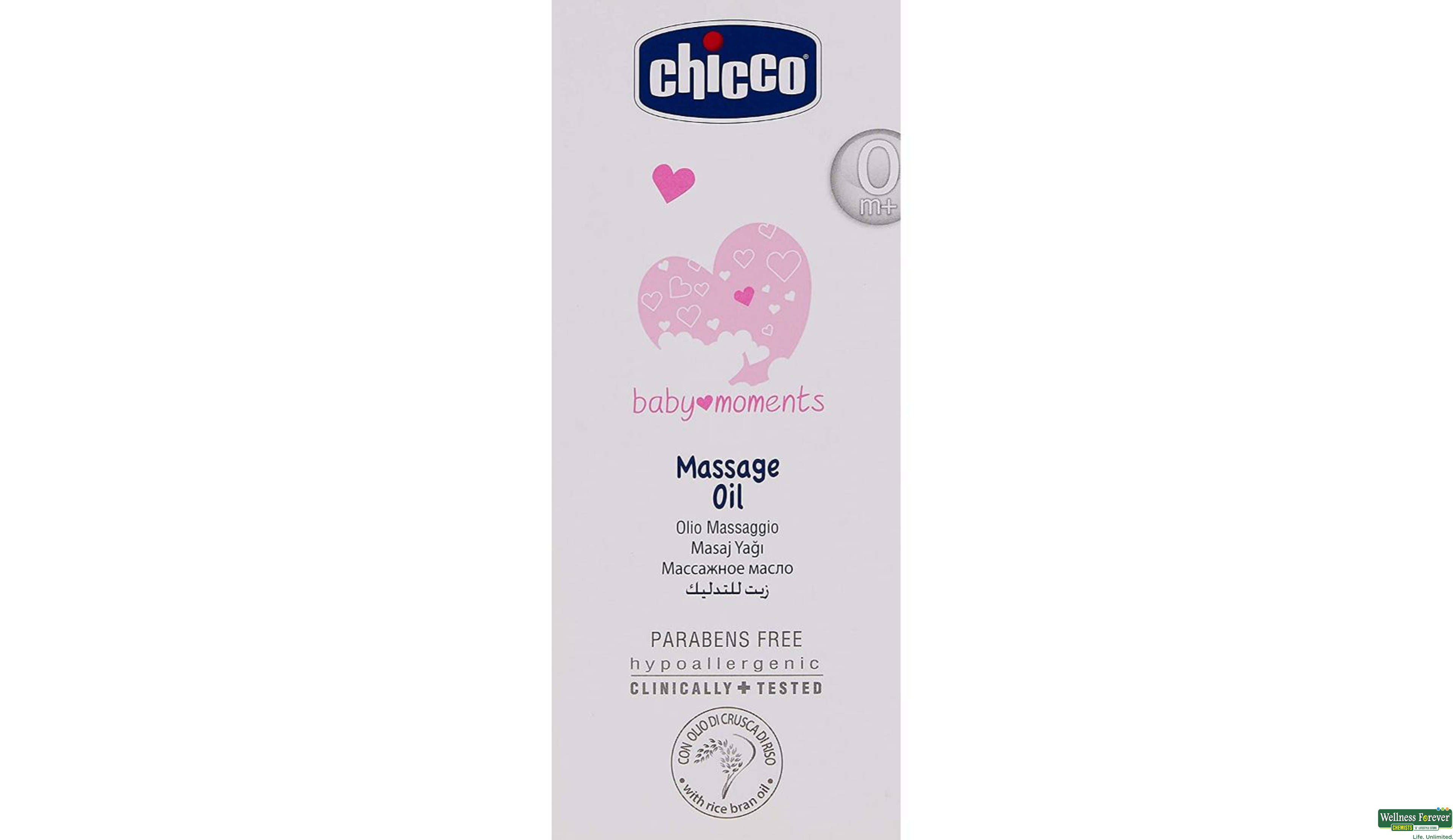 CHICCO BABY MASS/OIL 200ML- 8, 200ML, null