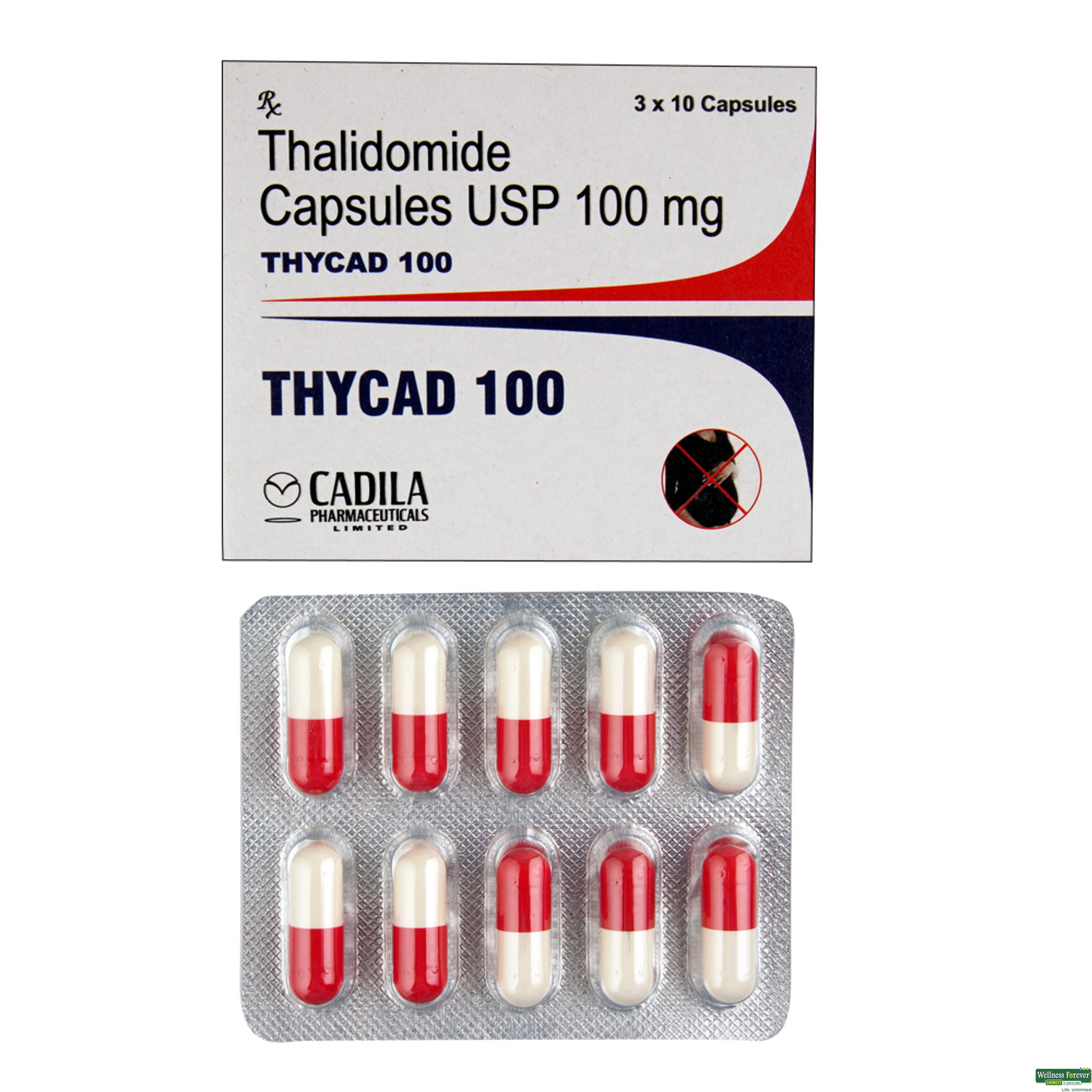 Thycad 100mg 10 Capsules-image