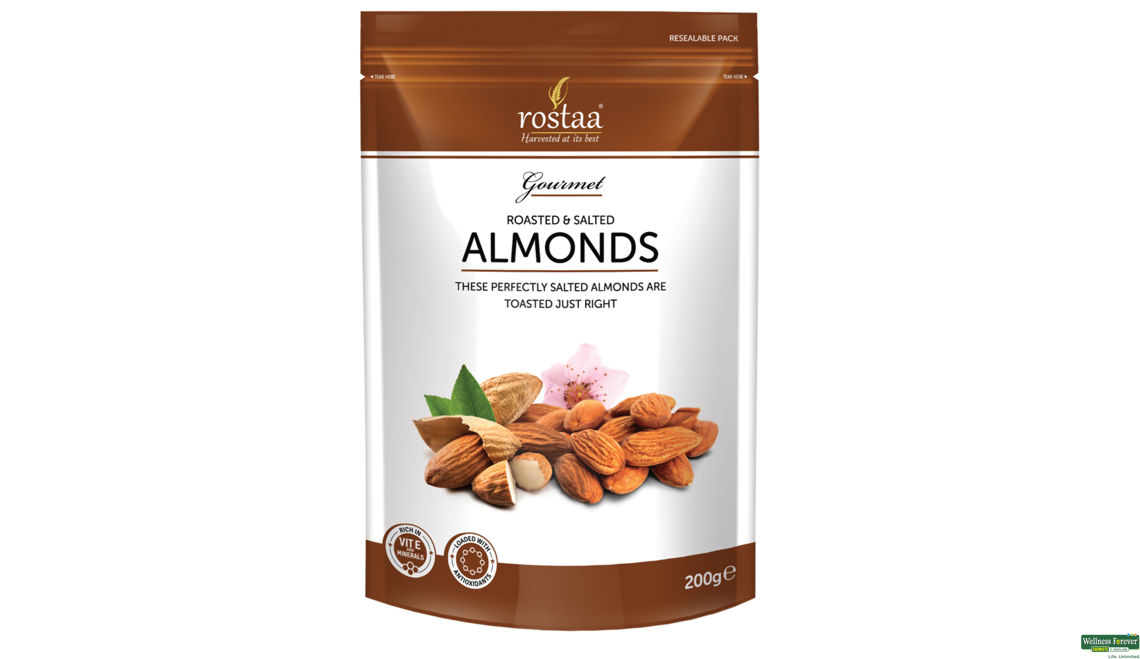 ROSTAA SALTED ALMOND 170GM- 1, 170GM, null