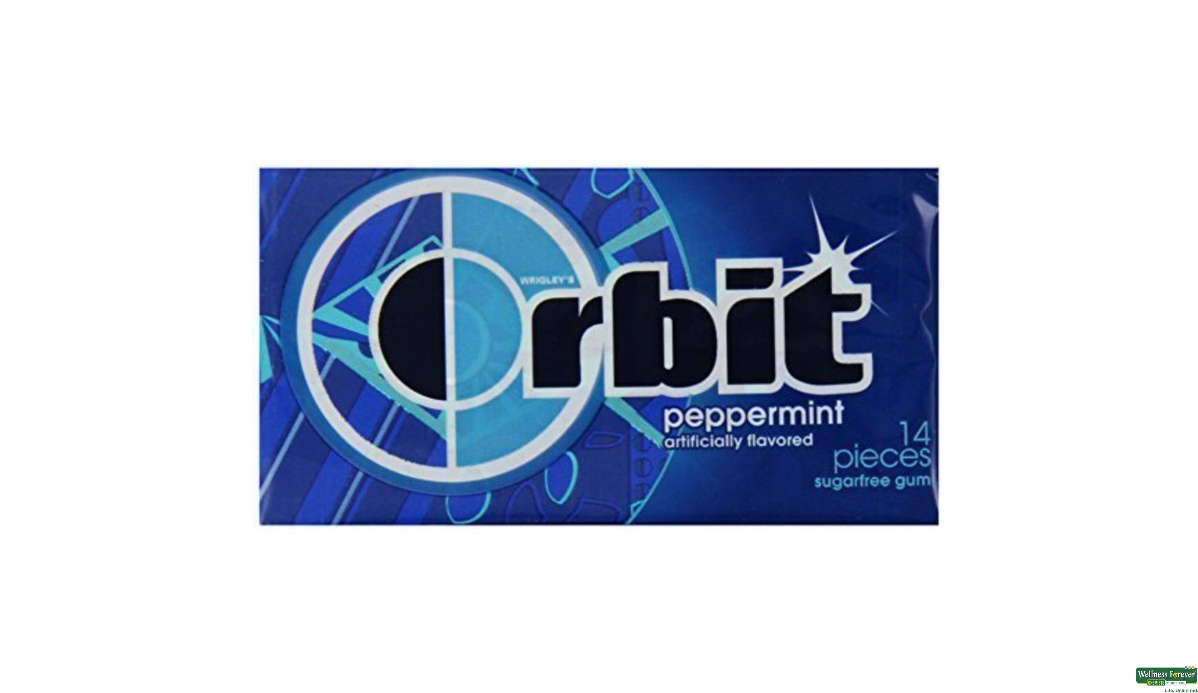 ORBIT CHEW GUM S/F PEPPERMINT 14PC- 1, 14PC, 