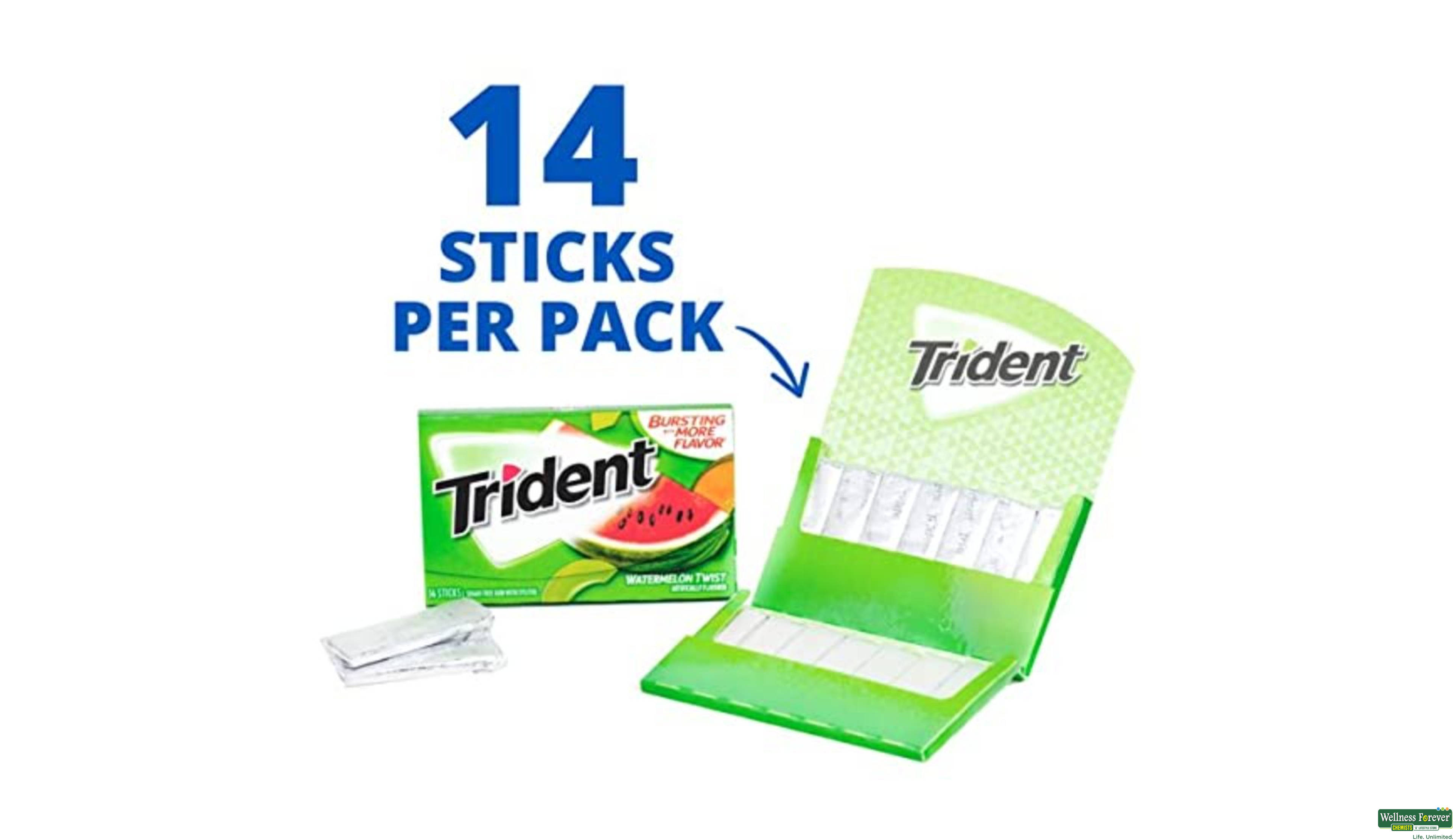 TRIDENT CHEW GUM S/F TROP TWIST 14PC- 2, 14PC, null