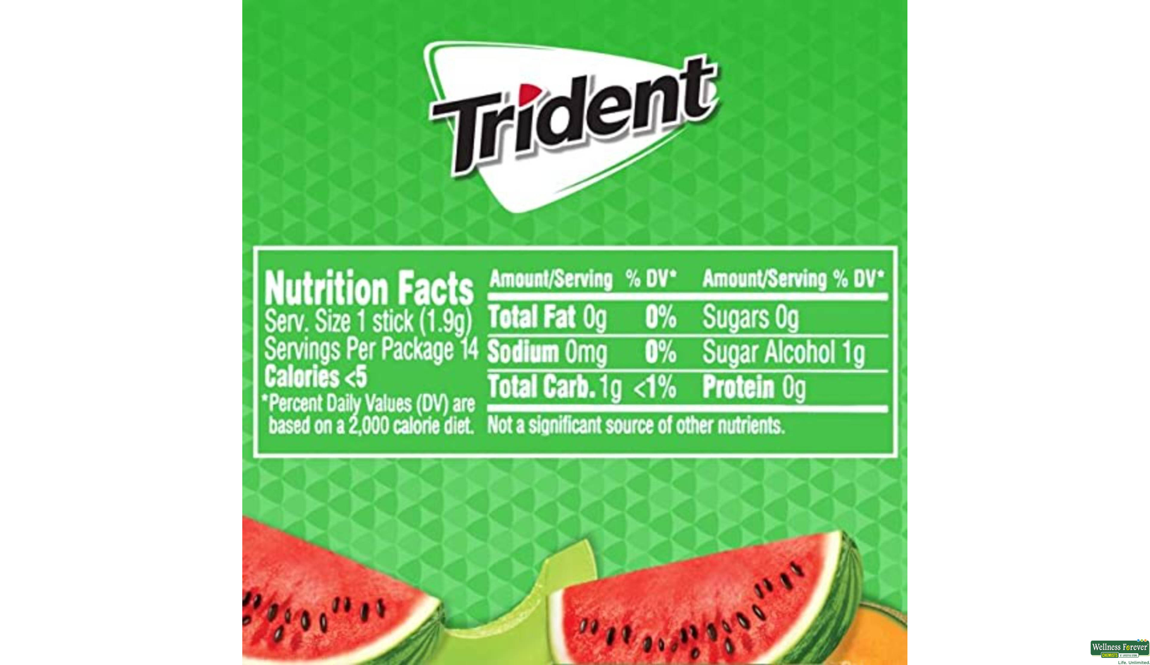 TRIDENT CHEW GUM S/F TROP TWIST 14PC- 7, 14PC, null