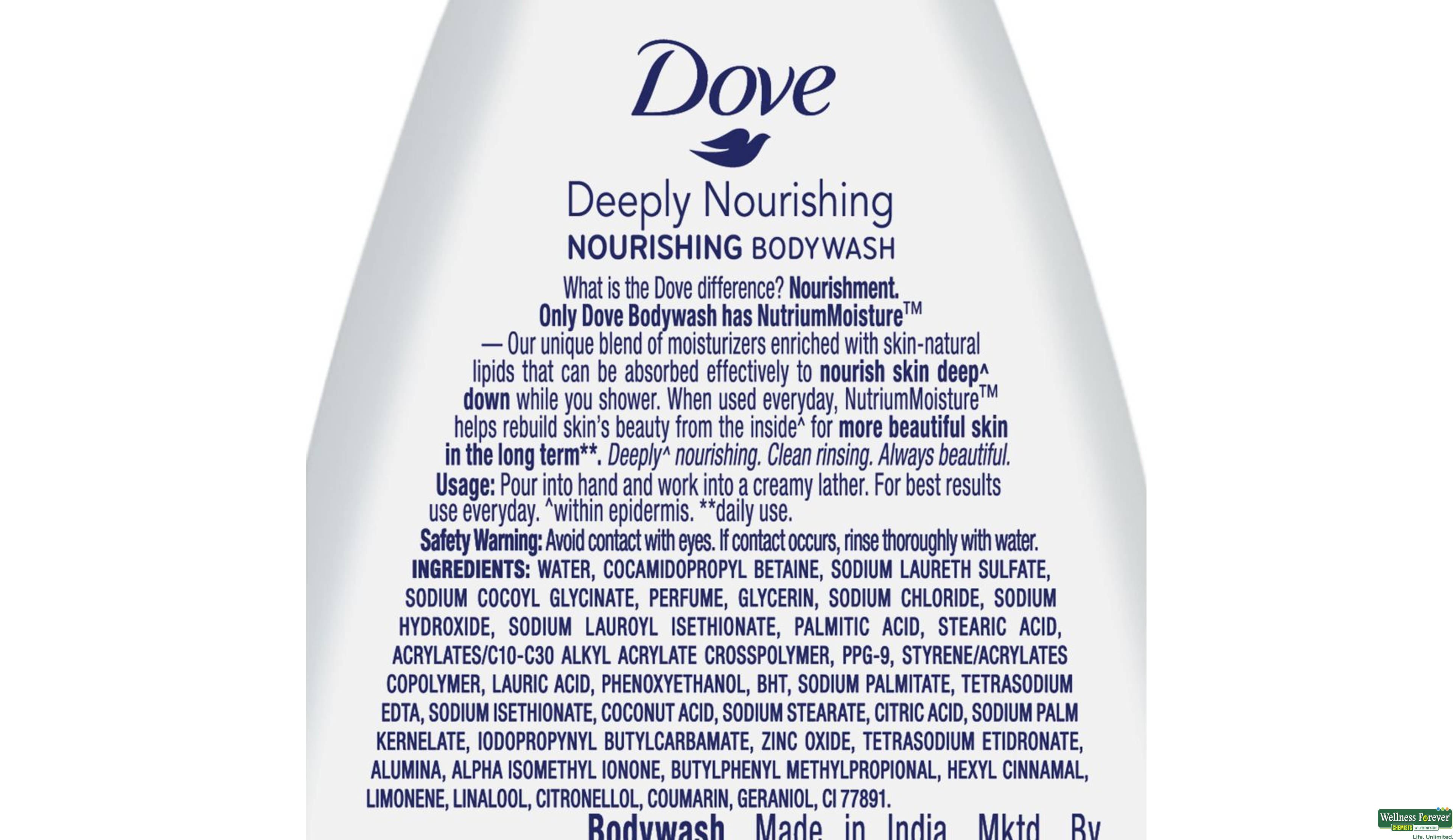 DOVE B/WASH DEEPLY NOURISHING 250ML- 4, 250ML, 