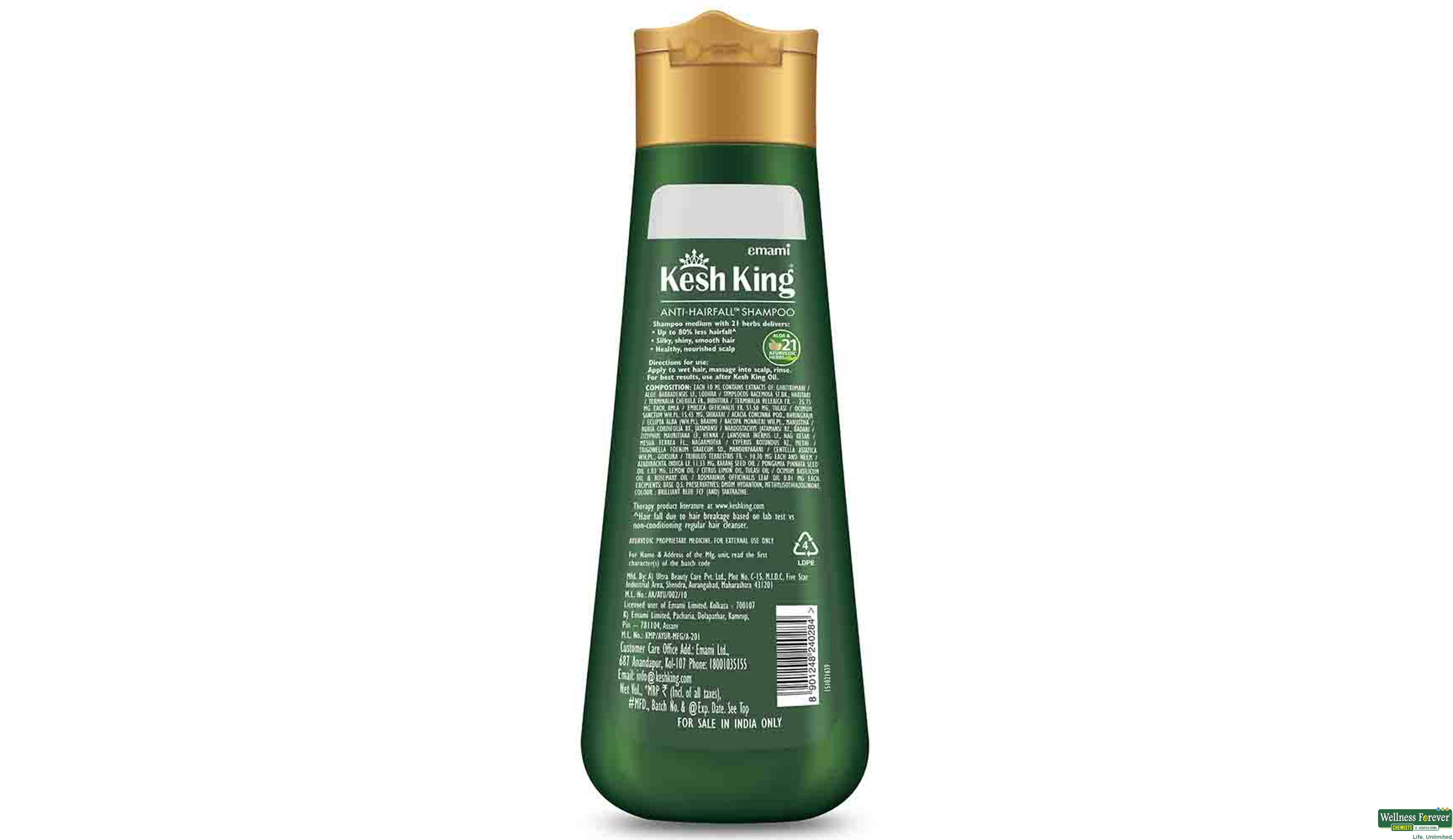 KESH KING SHMP ANTI/HAIR FALL 300ML- 2, 300ML, 