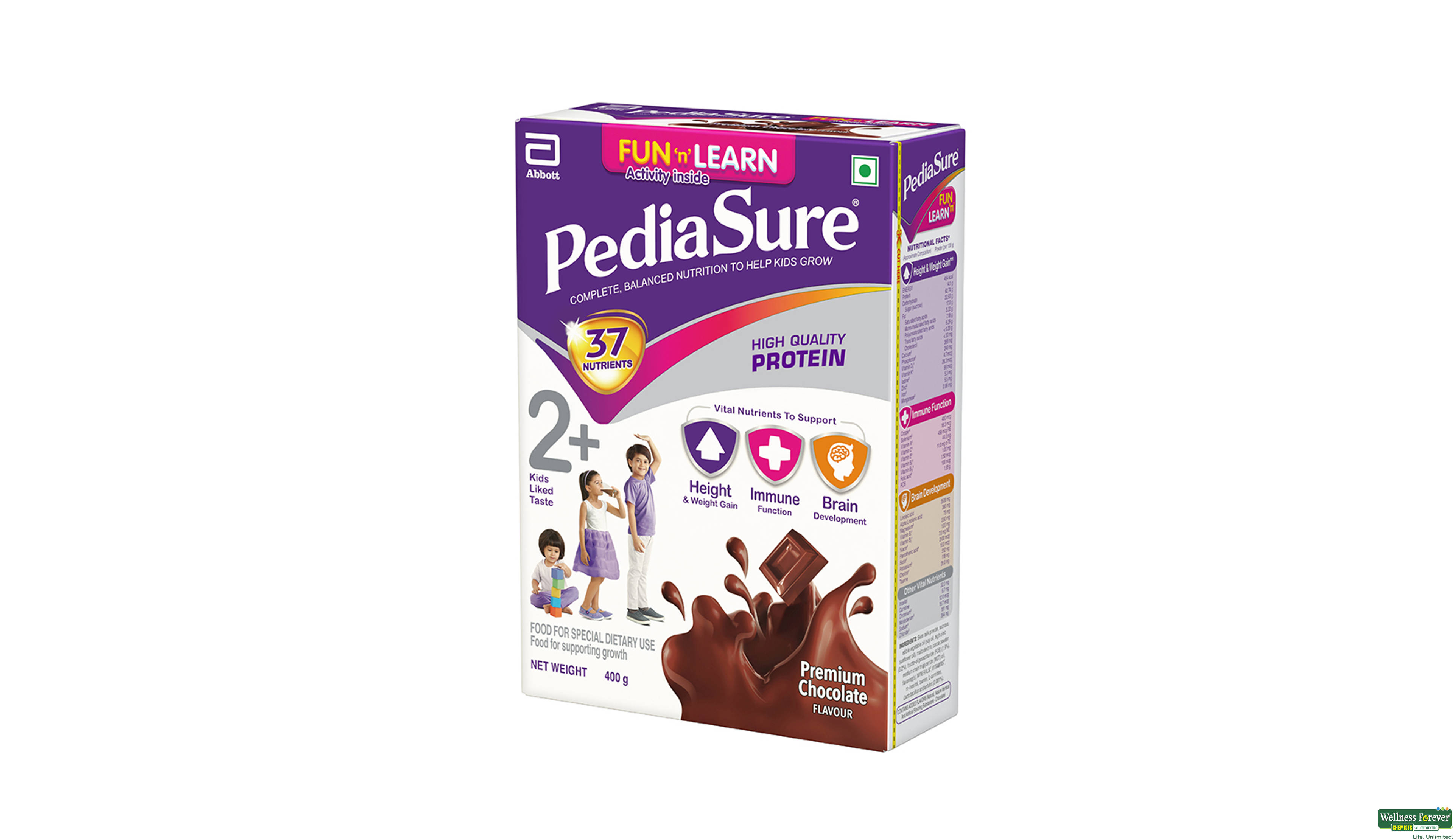 PEDIASURE PREM CHOCOLATE PWDR REF 375GM- 4, 375GM, 
