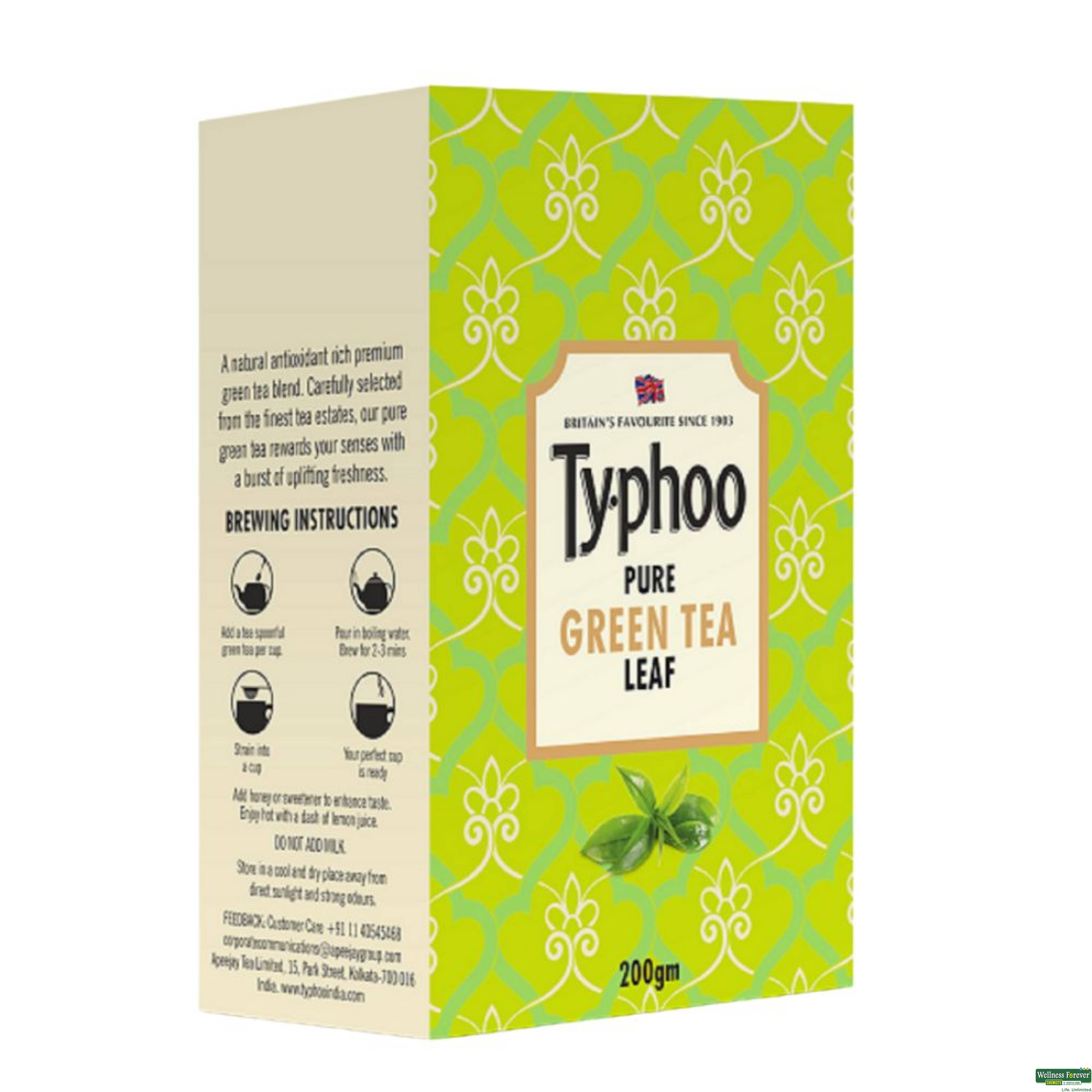 Typhoo Pure Green Tea Leaf Loose, 200 g-image