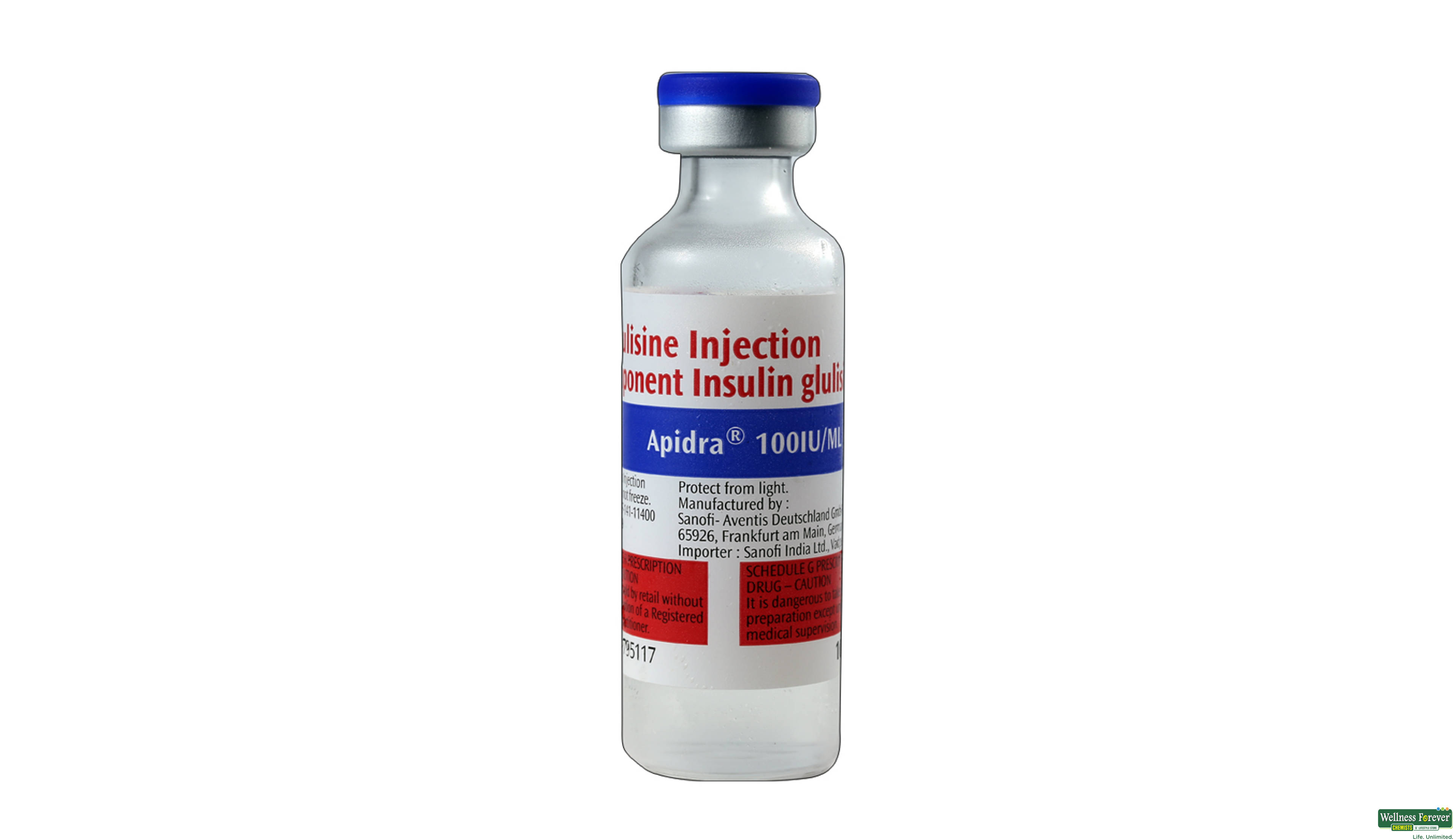 APIDRA 100IU INJ 10ML VIAL- 1, 1PC, 