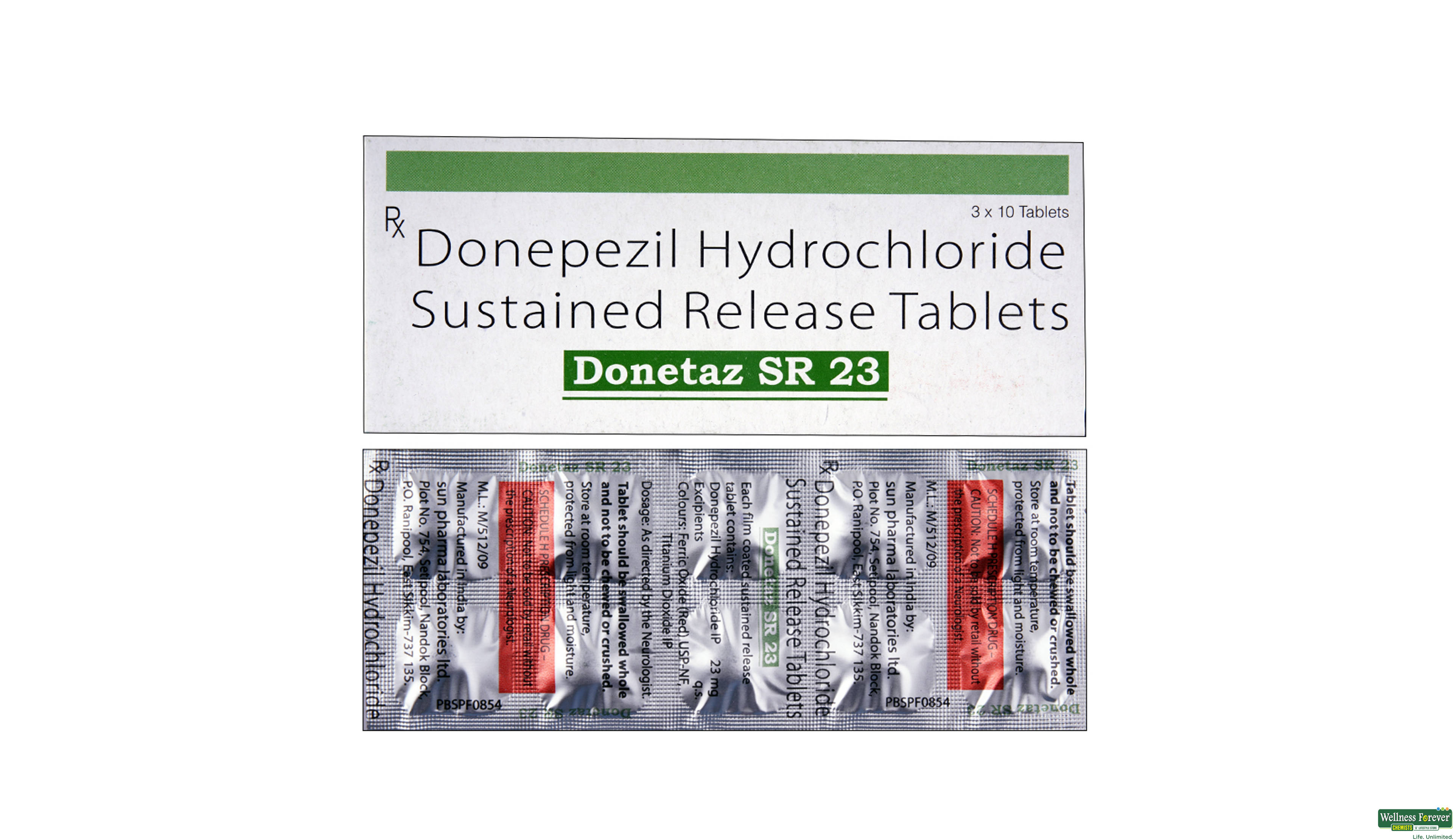 DONETAZ-SR 23MG 10TAB- 1, 10TAB, 