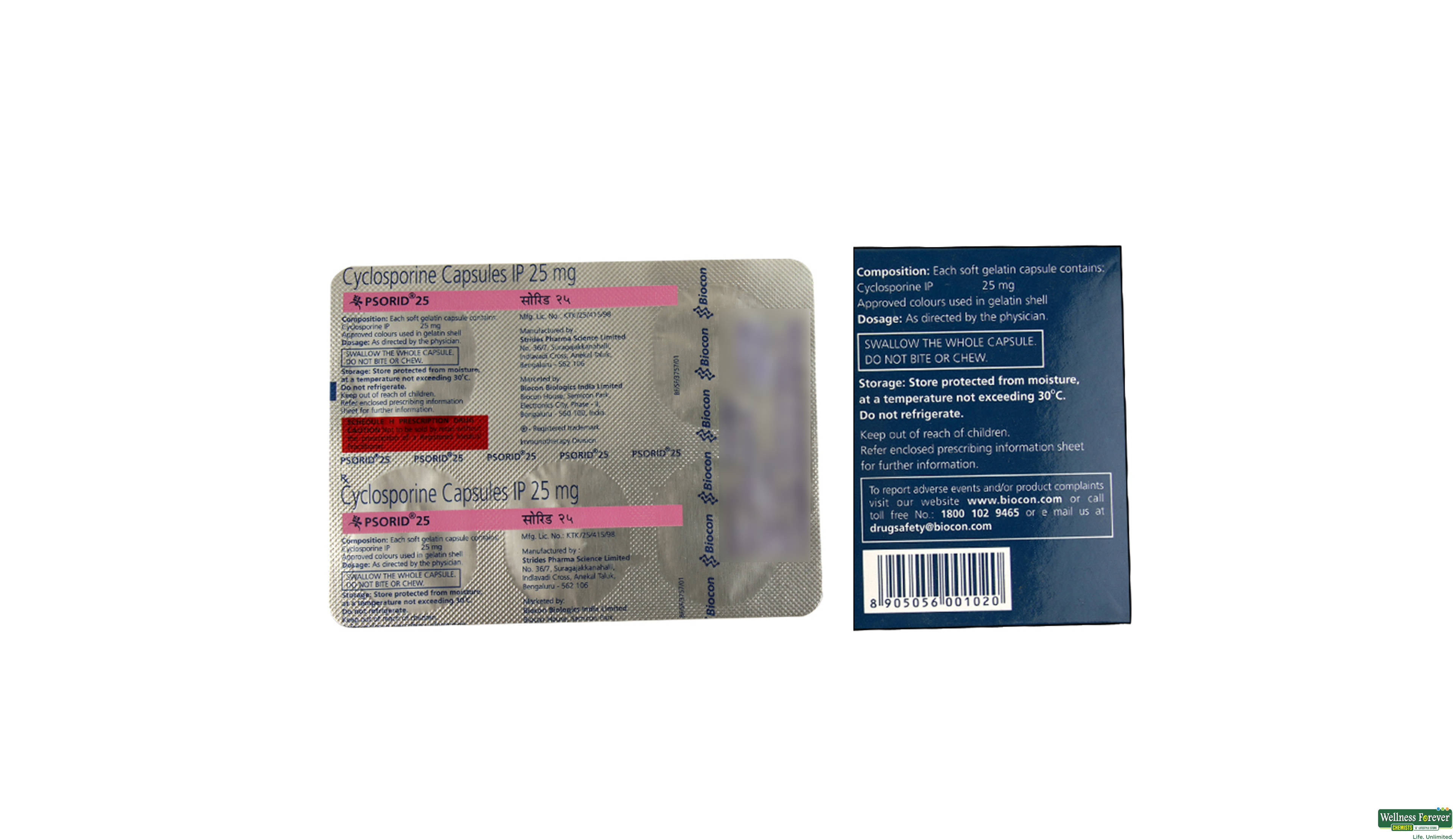 PSORID 25MG 5CAP- 2, 5CAP, 