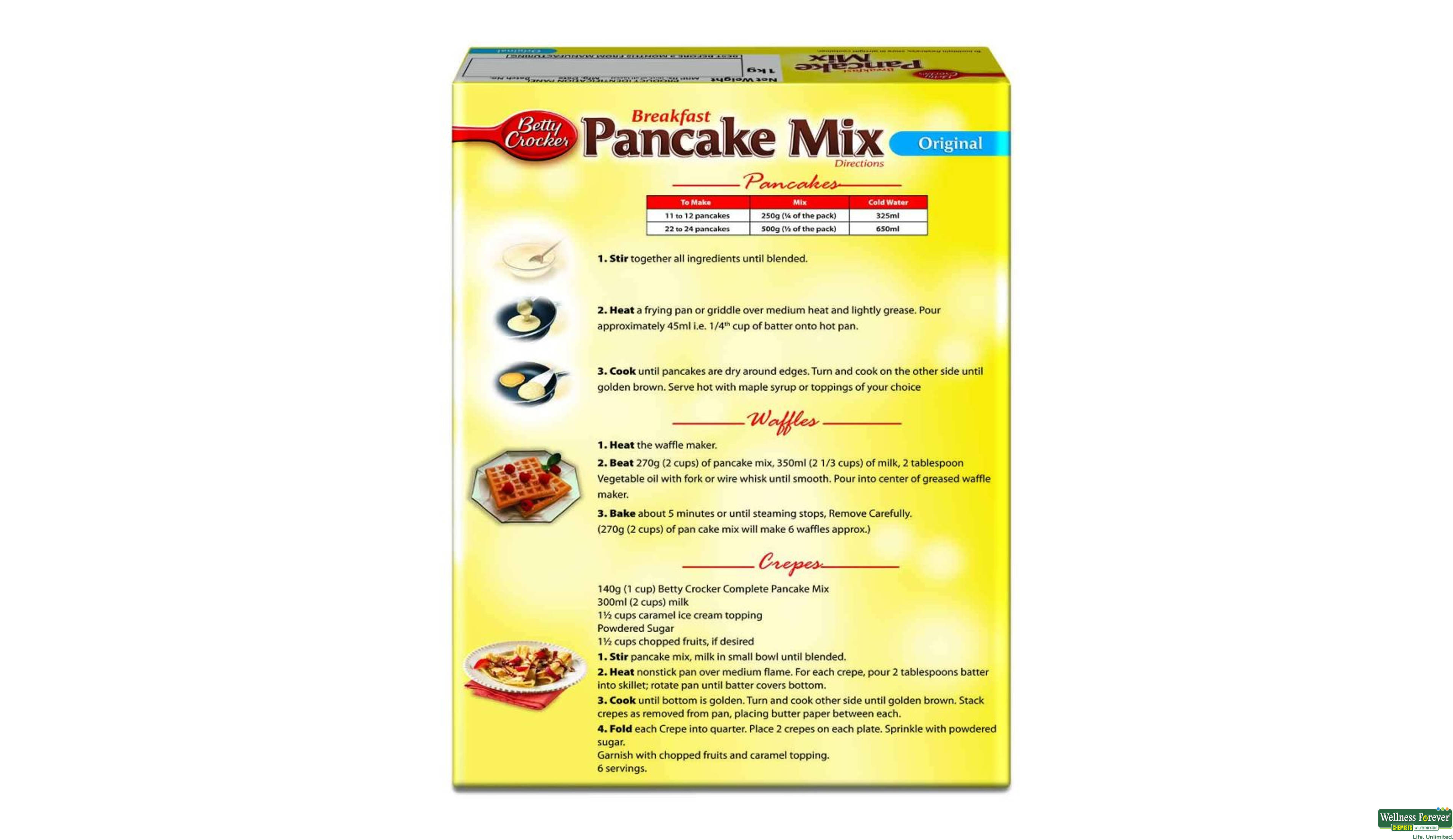 BETTY PANCAKE MIX ORIGINAL 1KG- 2, 1KG, 