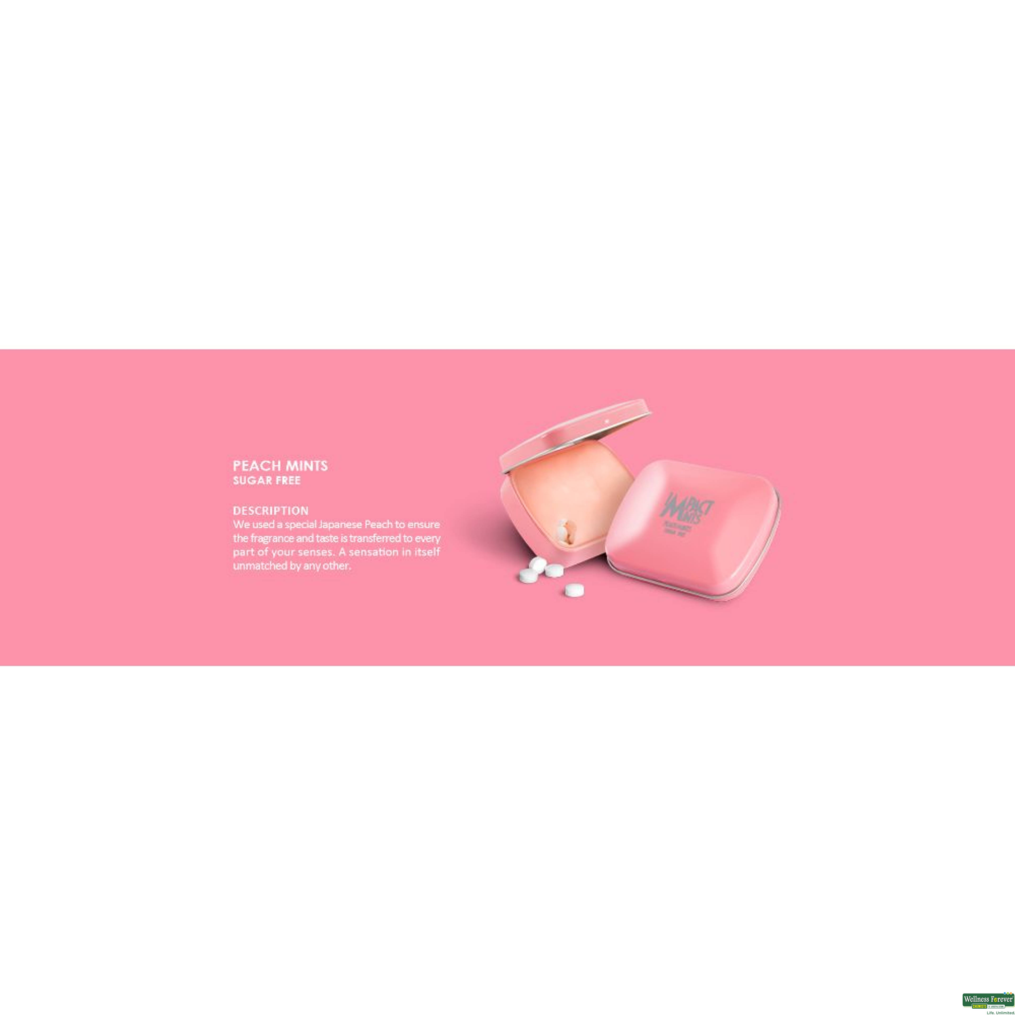 Impact Mints Sugar Free Peach 14g-image