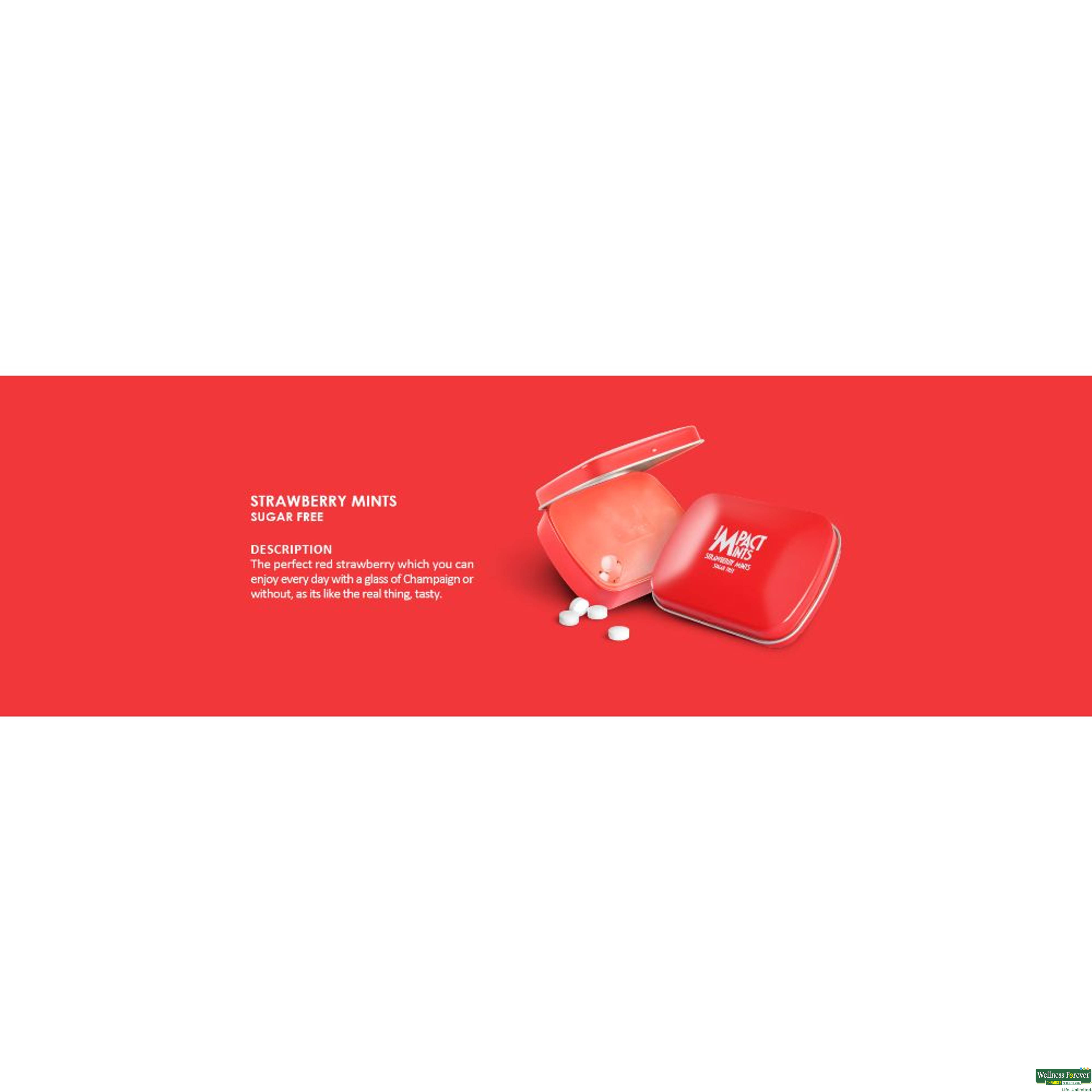 Impact Mints Sugar Free Strawberry 14g-image