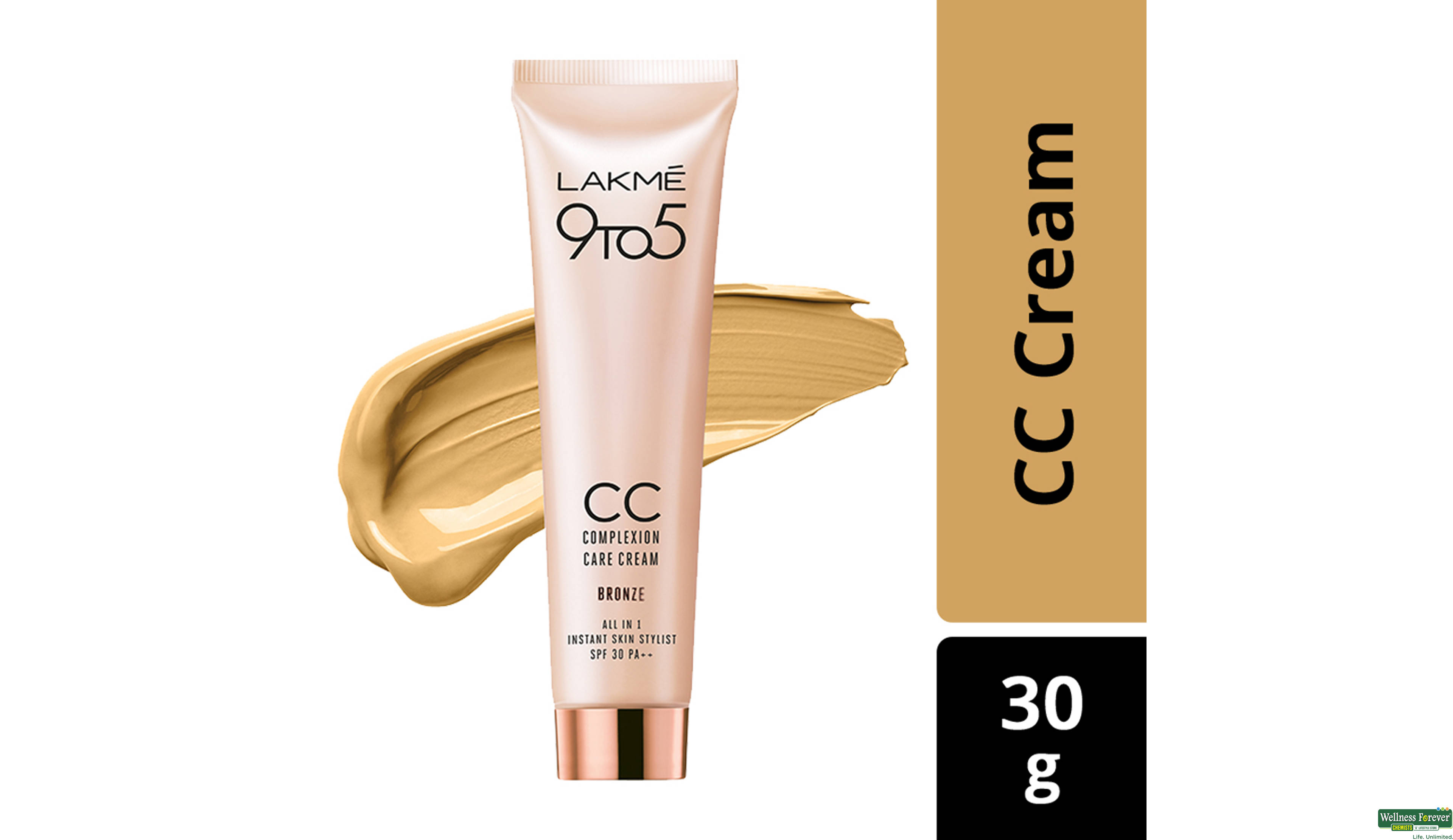 LAKME F/CRM CC BRONZE SPF30 30GM- 1, 30GM, 