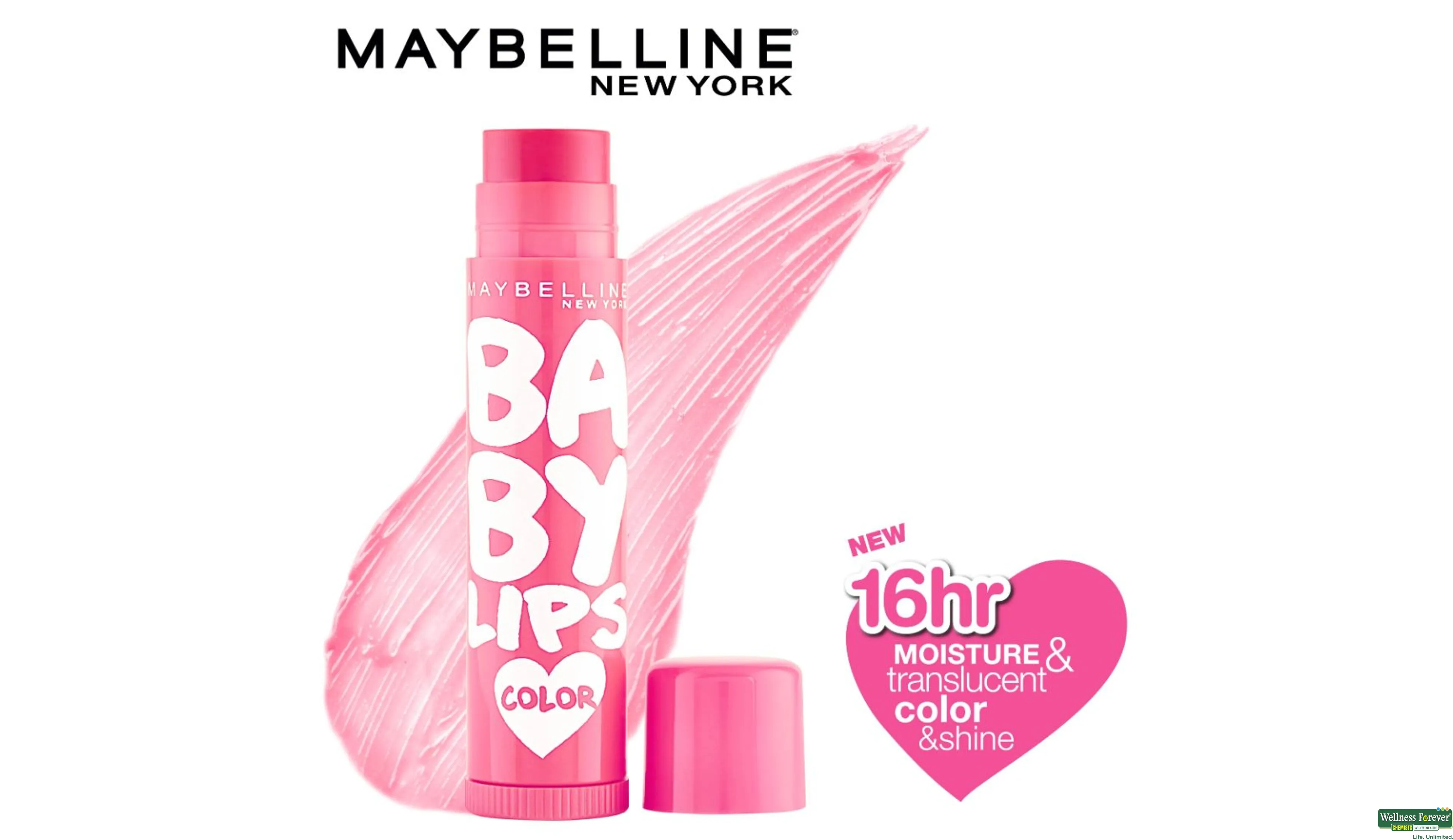 MAYBELLINE LIP BALM PINK LOLITA 4.5GM- 3, 4.5GM, 