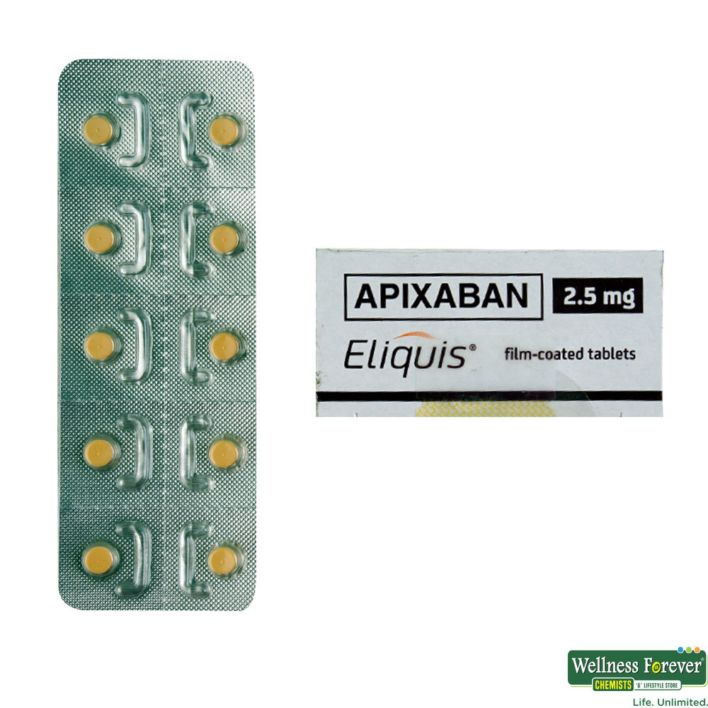 Buy Eliquis 2.5mg 10 Tablets Online at Best Prices | Wellness Forever