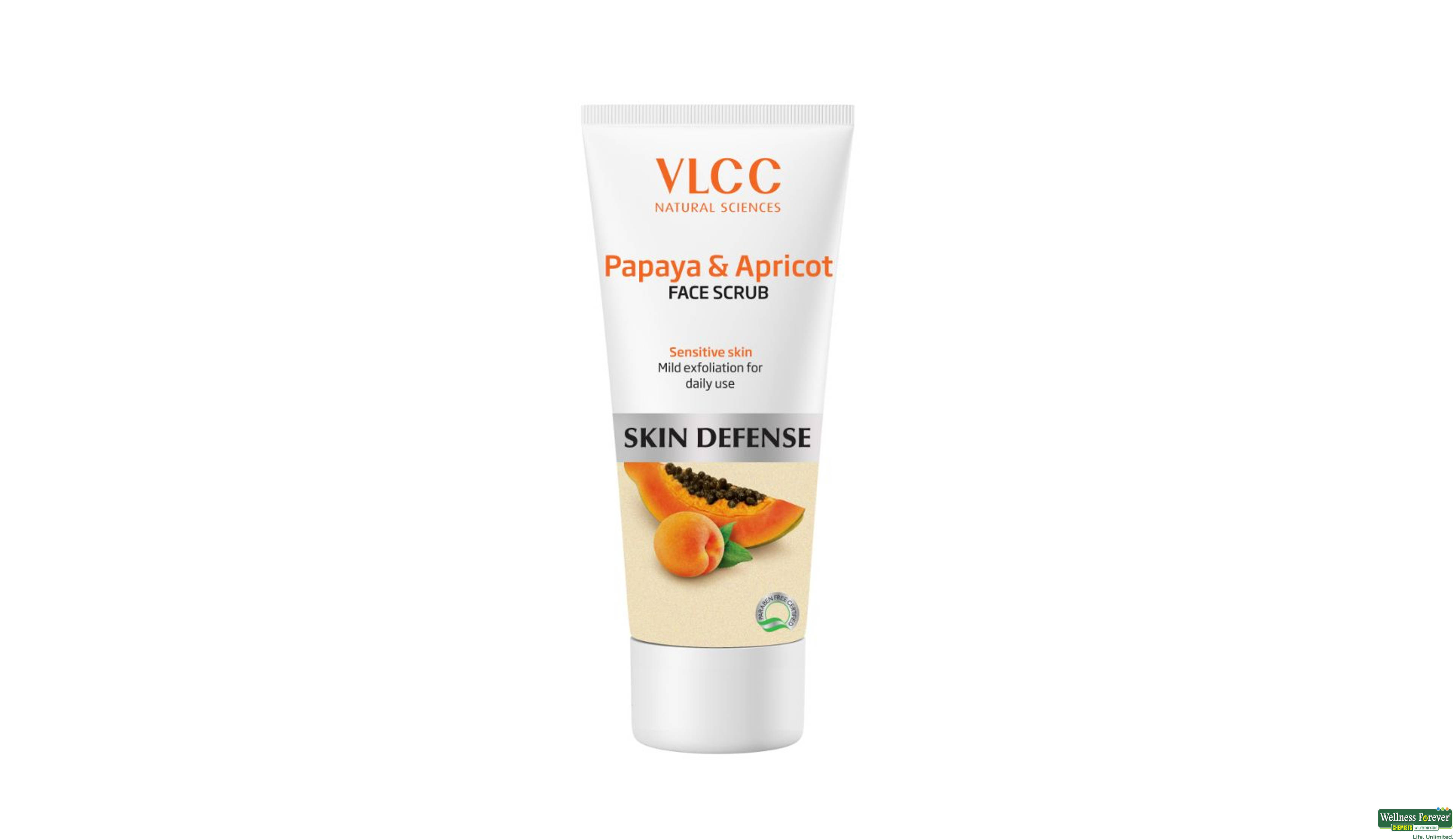 VLCC F/SCRUB PAPAYA APRICOT 80GM- 1, 80GM, null