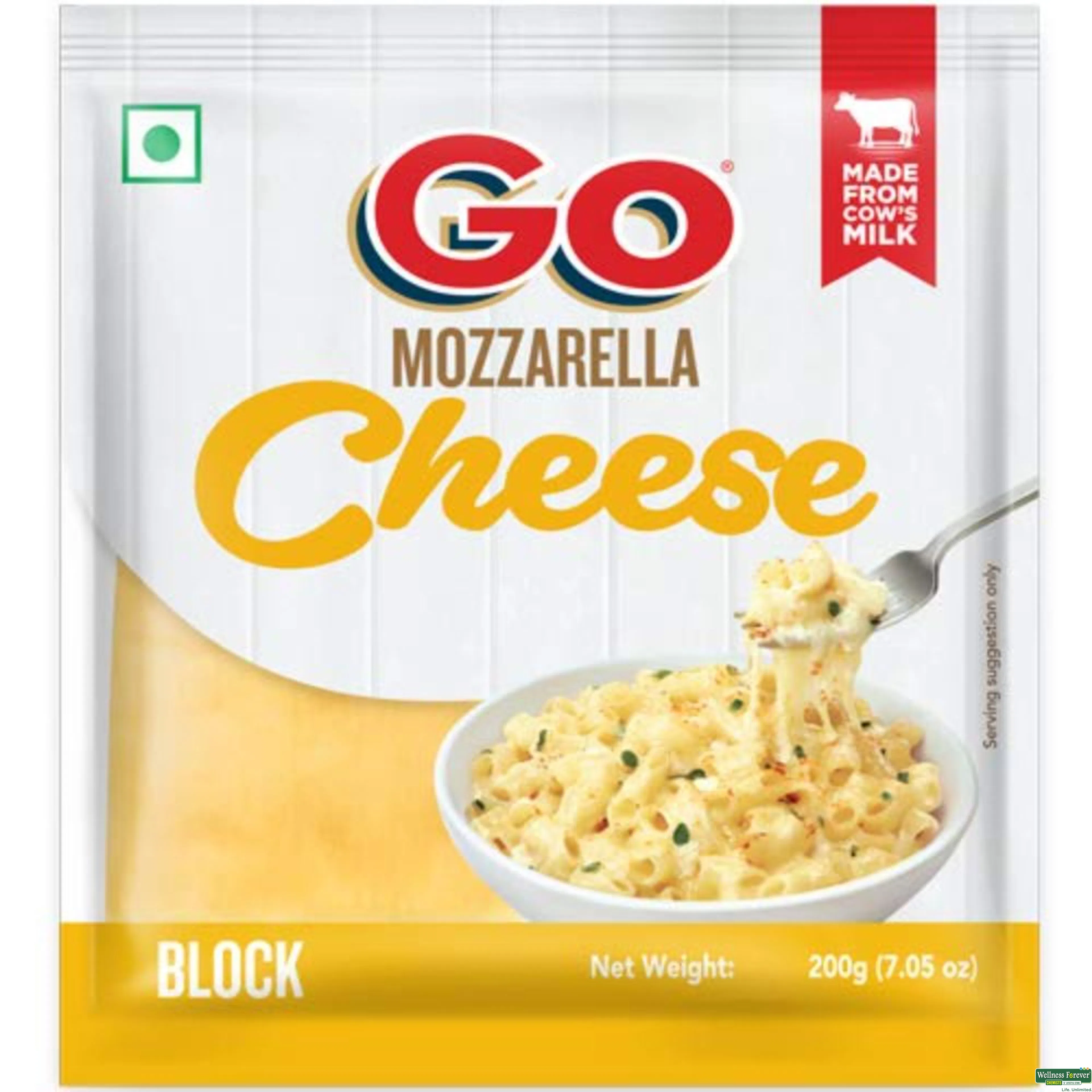 GO CHEESE MOZZARELLA 200GM-image