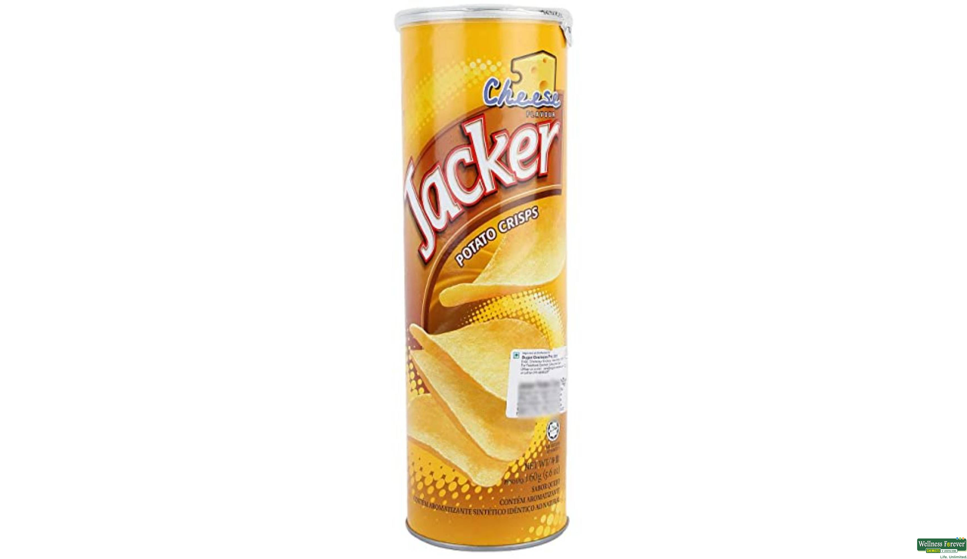 JACKER CHIPS POTATO CHEESE 160GM- 1, 160GM, 