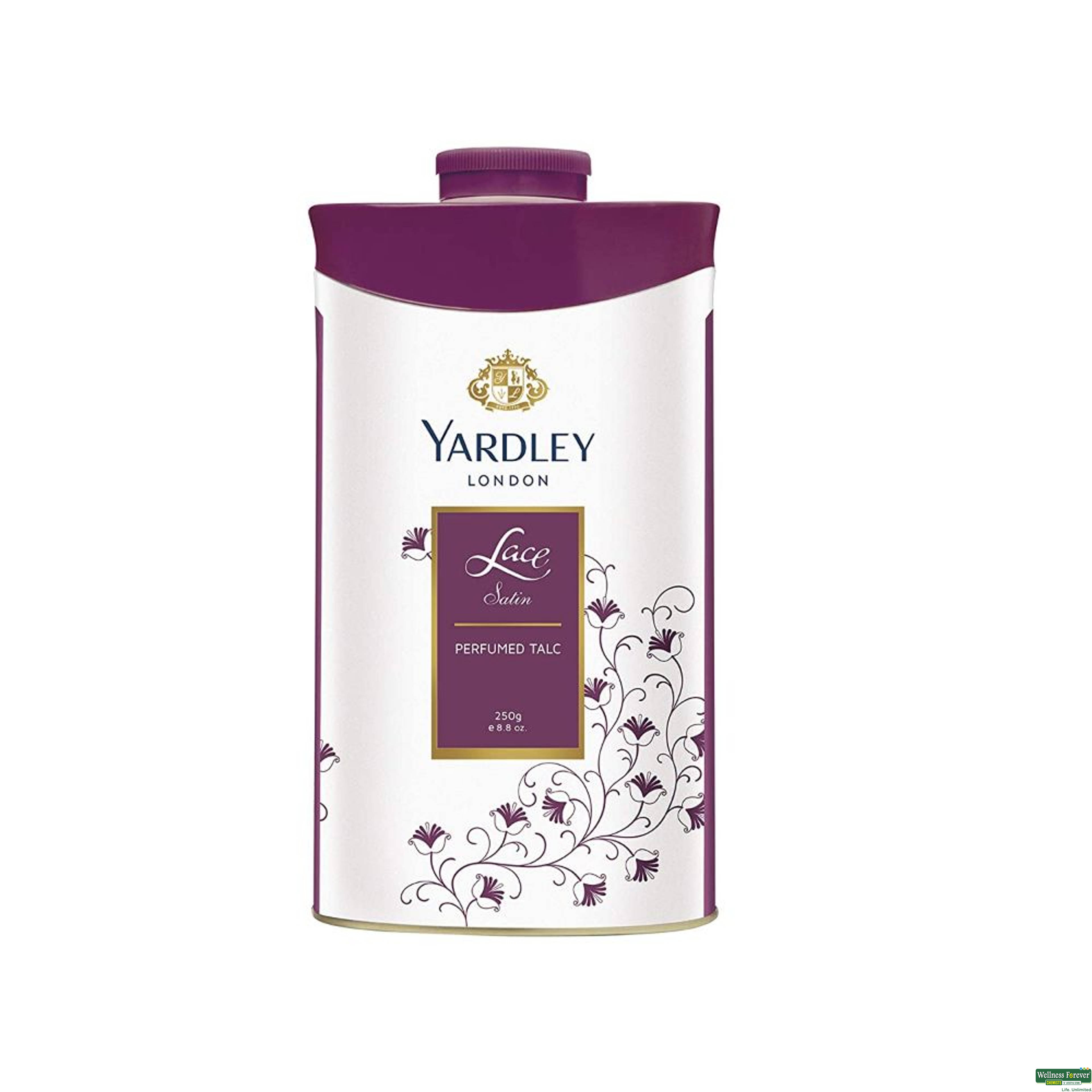 Yardley London Lace Satin Perfumed Talc for Women, 100 g-image