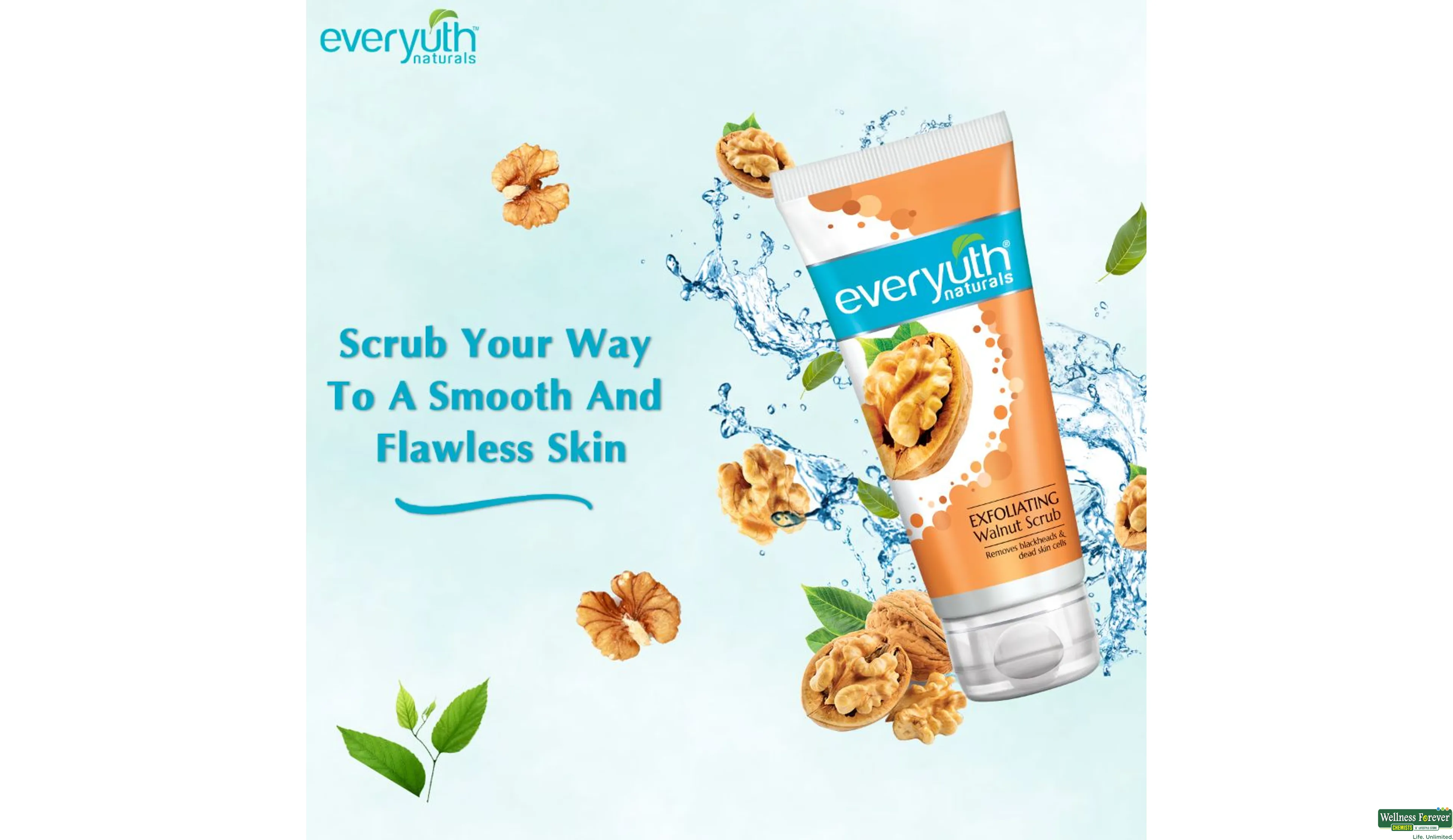 EVERYUTH F/SCRUB EXF WALNUT 25GM- 3, 25GM, 