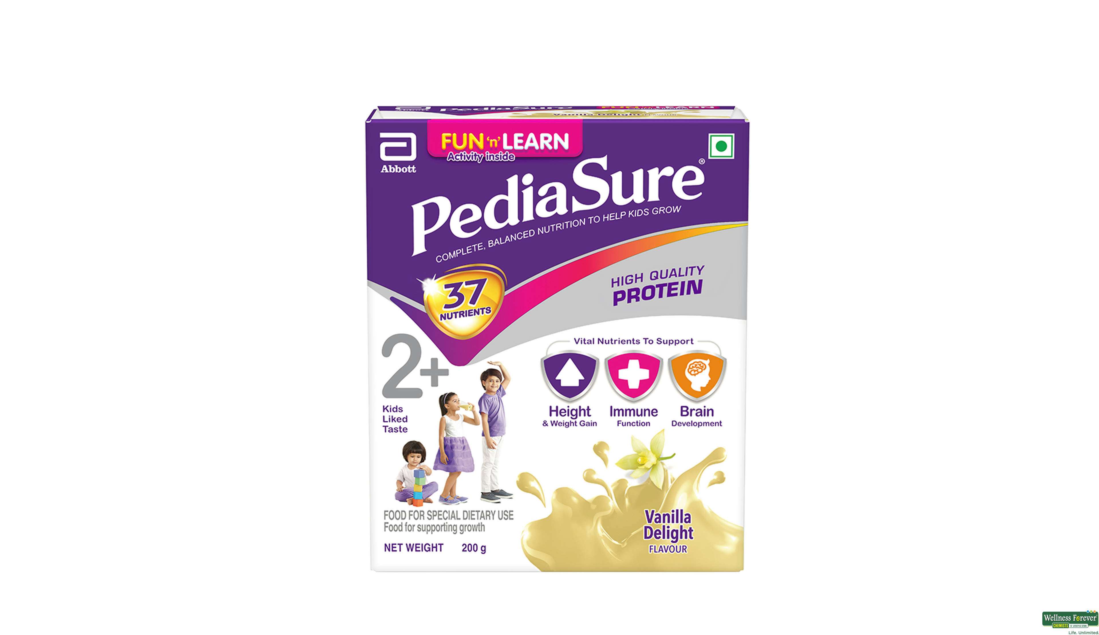 PEDIASURE VANILA DELIGHT PWDR REF 200GM- 1, 200GM, 