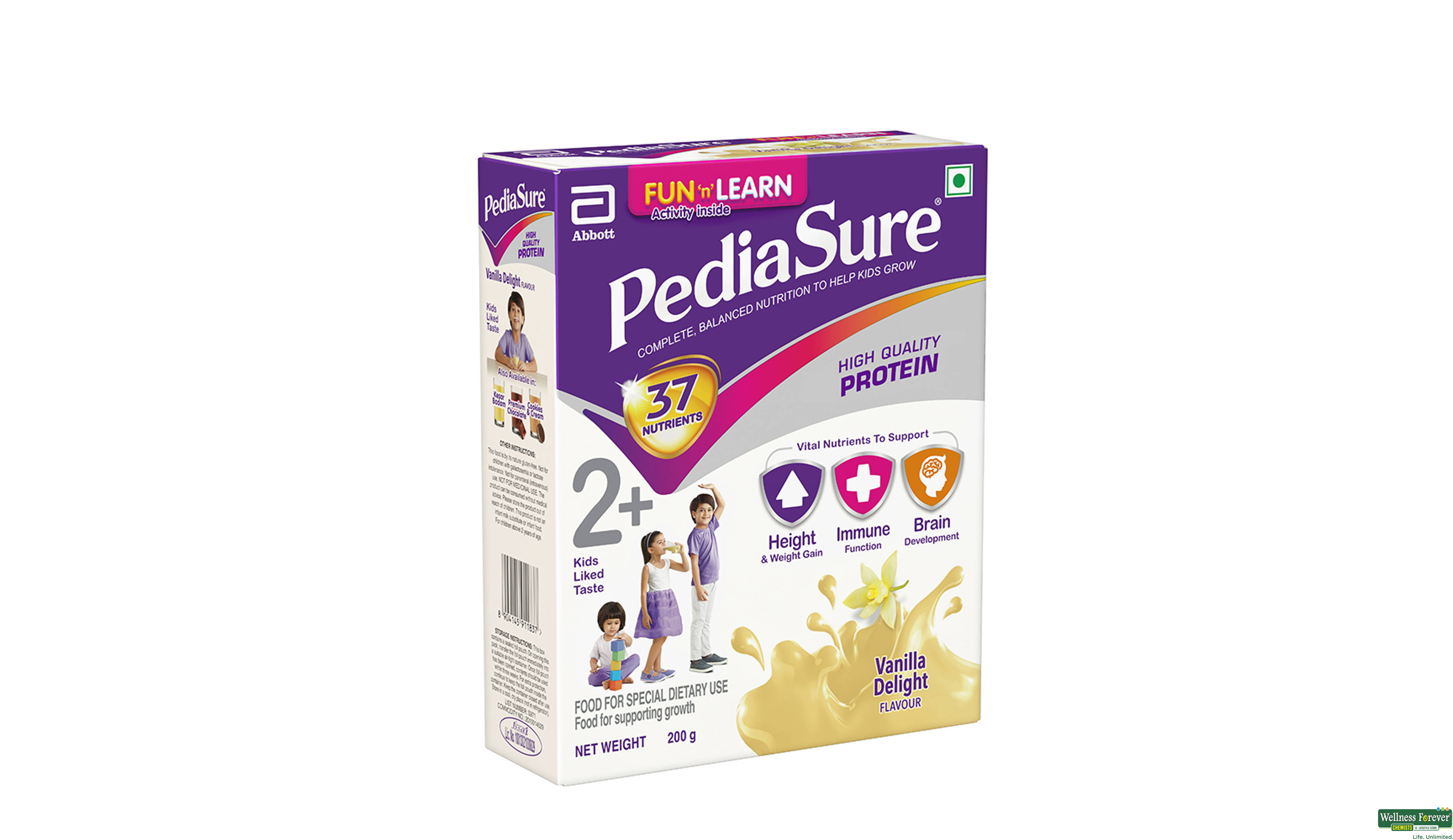 PEDIASURE VANILA DELIGHT PWDR REF 200GM- 2, 200GM, 