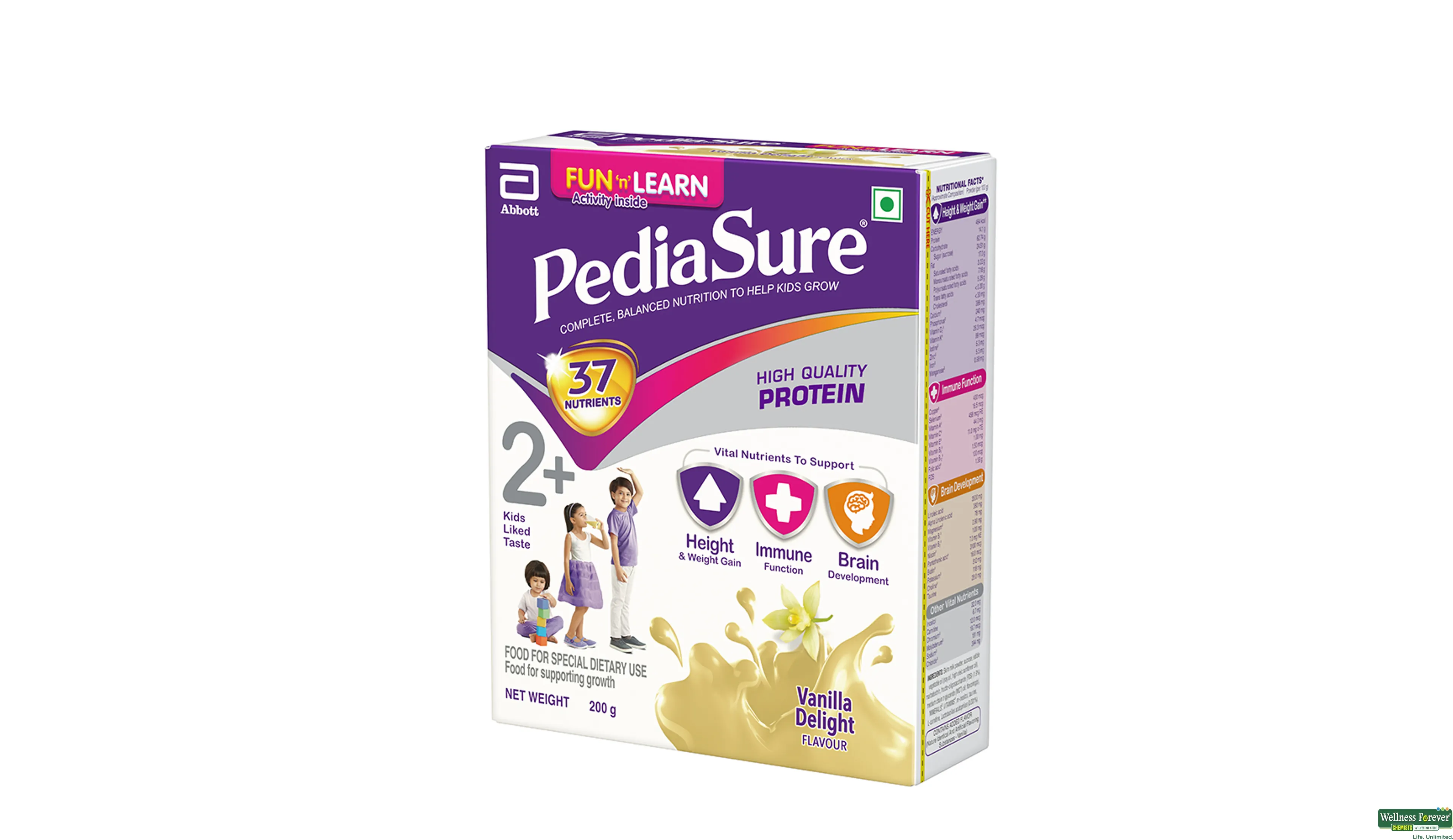 PEDIASURE VANILA DELIGHT PWDR REF 200GM- 4, 200GM, 