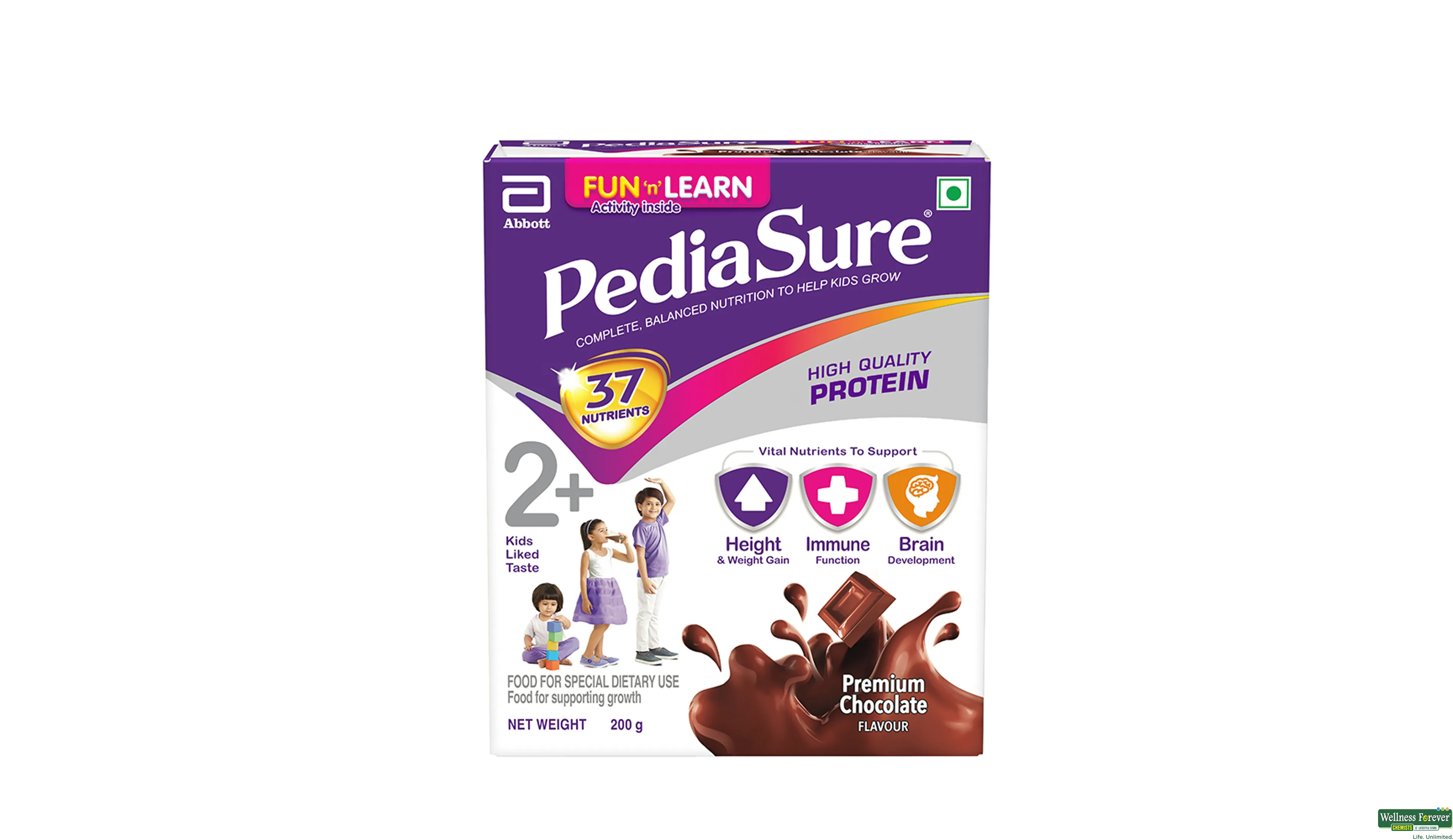 PEDIASURE PREM CHOCOLATE PWDR REF 200GM- 1, 200GM, 