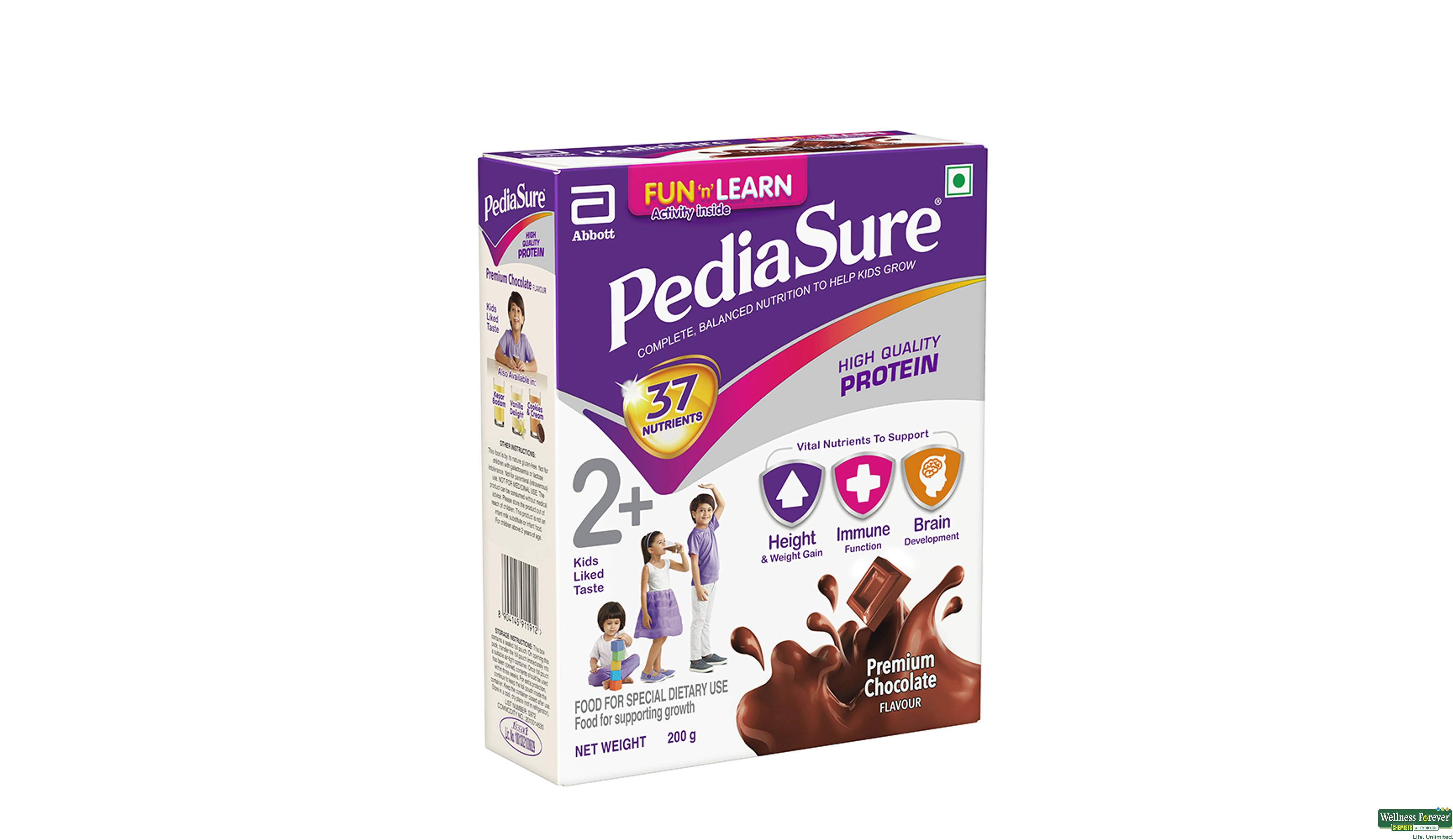 PEDIASURE PREM CHOCOLATE PWDR REF 200GM- 2, 200GM, 