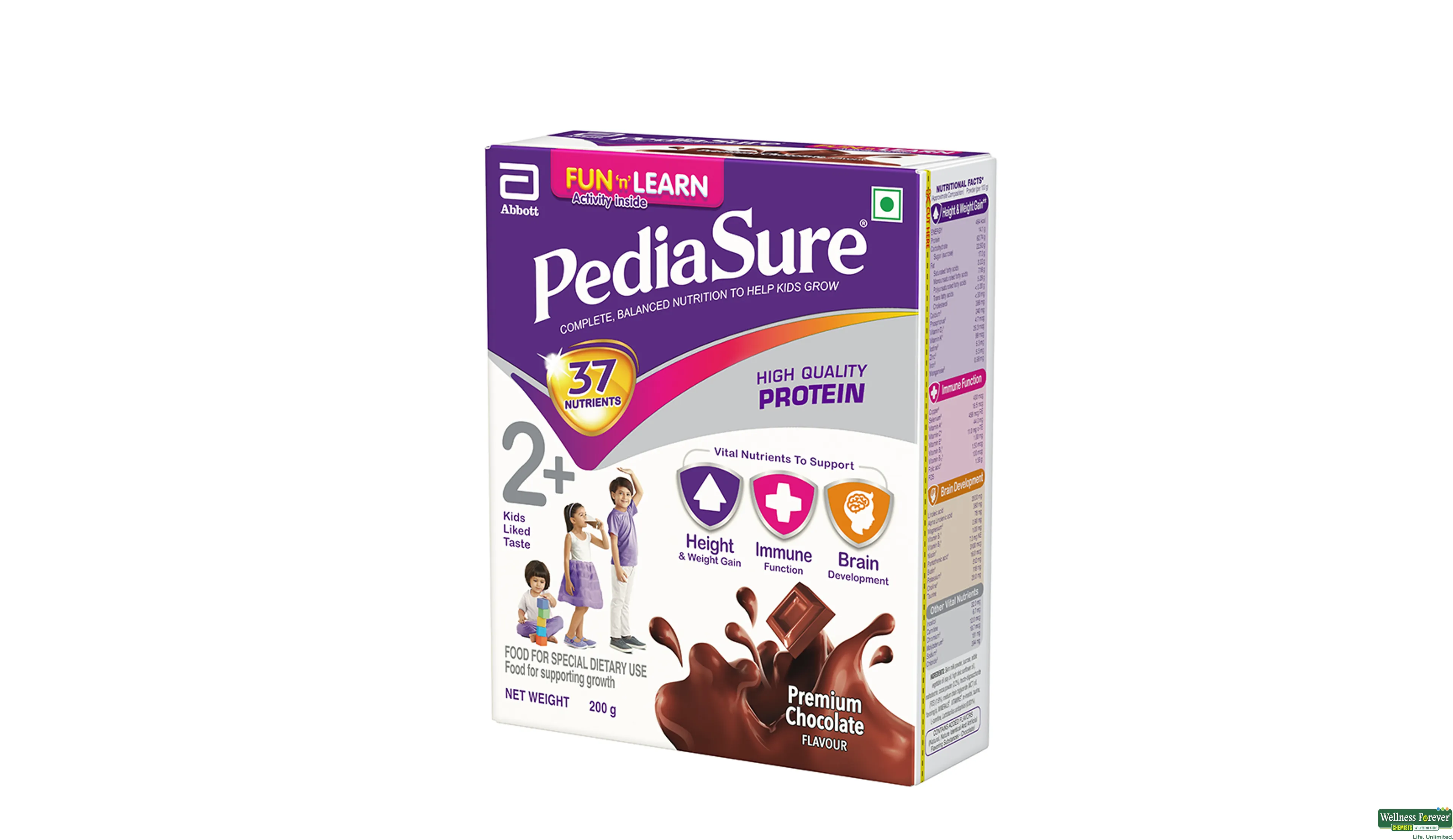 PEDIASURE PREM CHOCOLATE PWDR REF 200GM- 4, 200GM, 