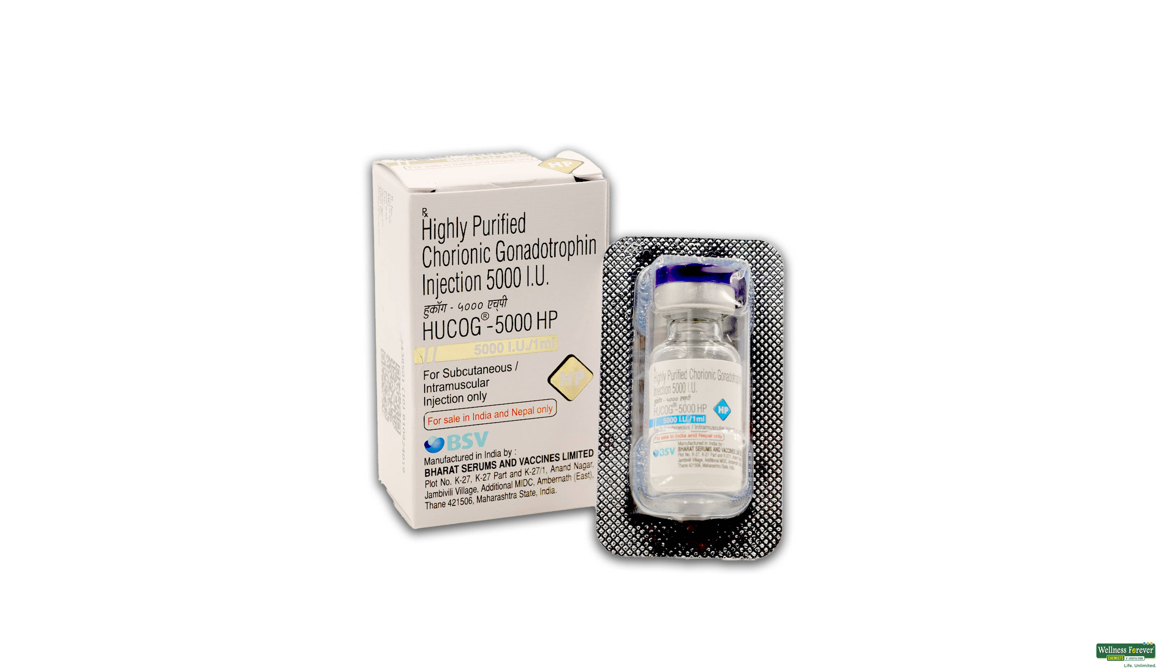 HUCOG 5000IU HP INJ 1ML- 1, 1ML, 