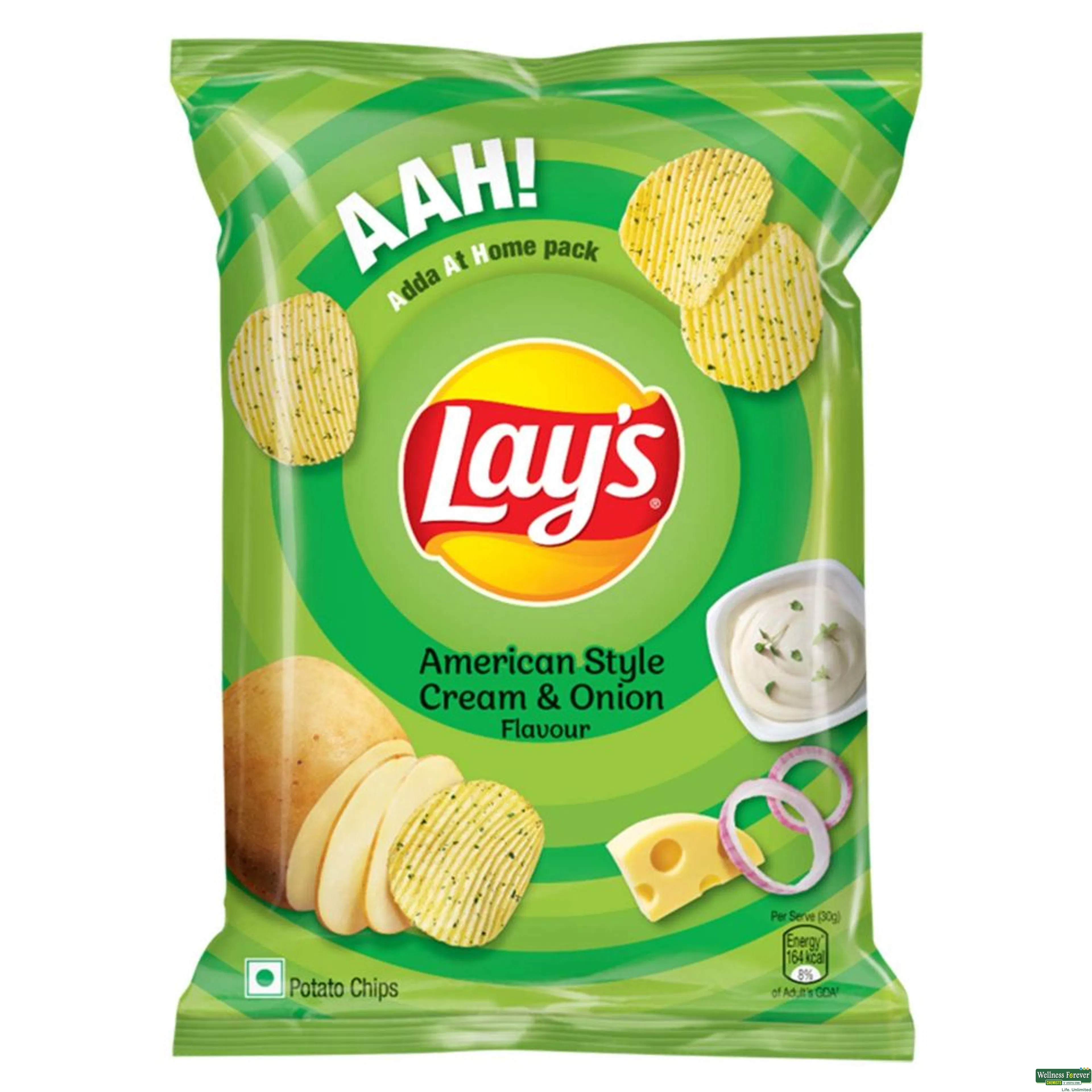 LAYS CHIPS AMERICAN STYL CRM/ONION 157GM-image