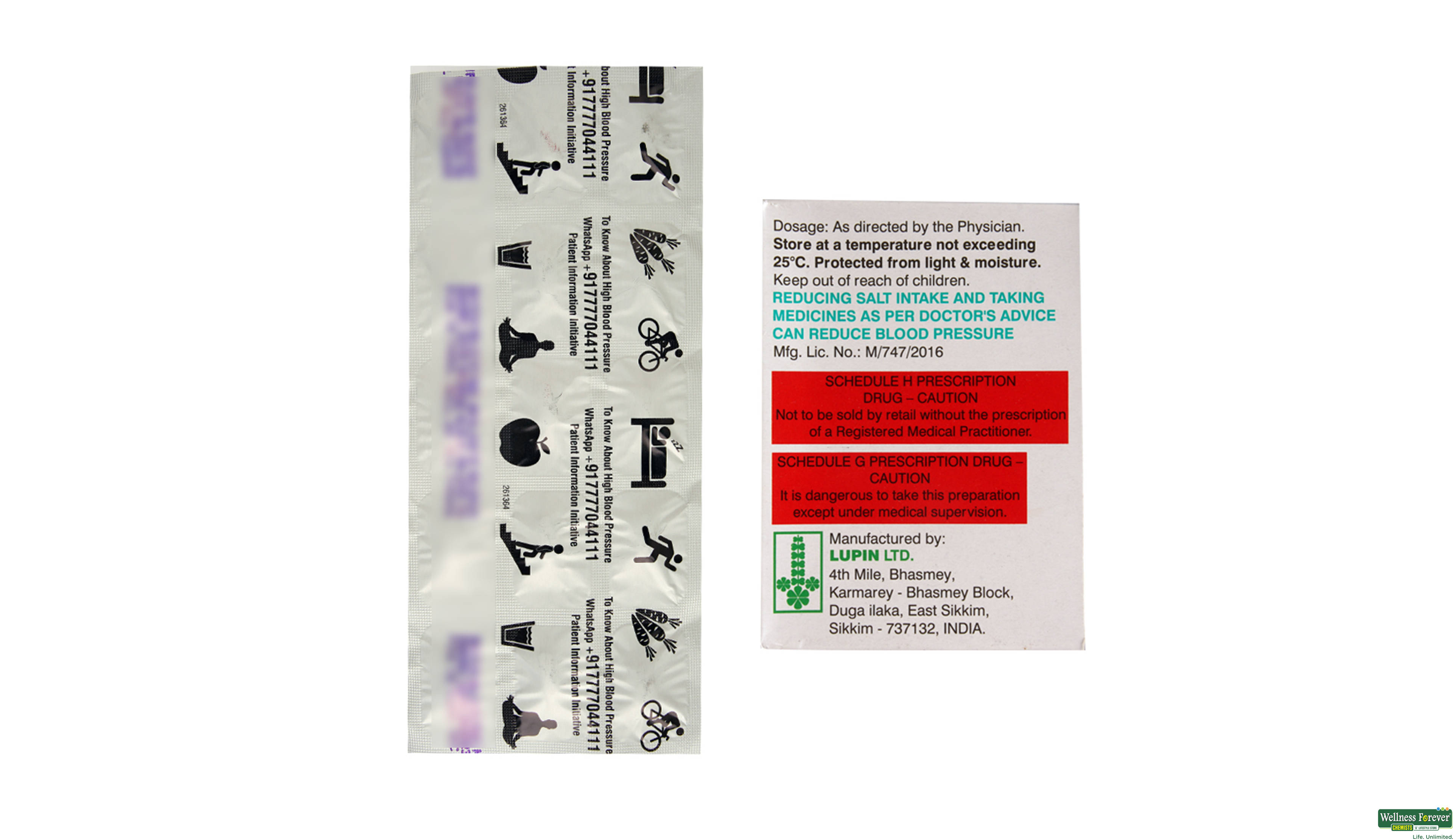 TELISTA-H 40MG 15TAB- 2, 15TAB, 